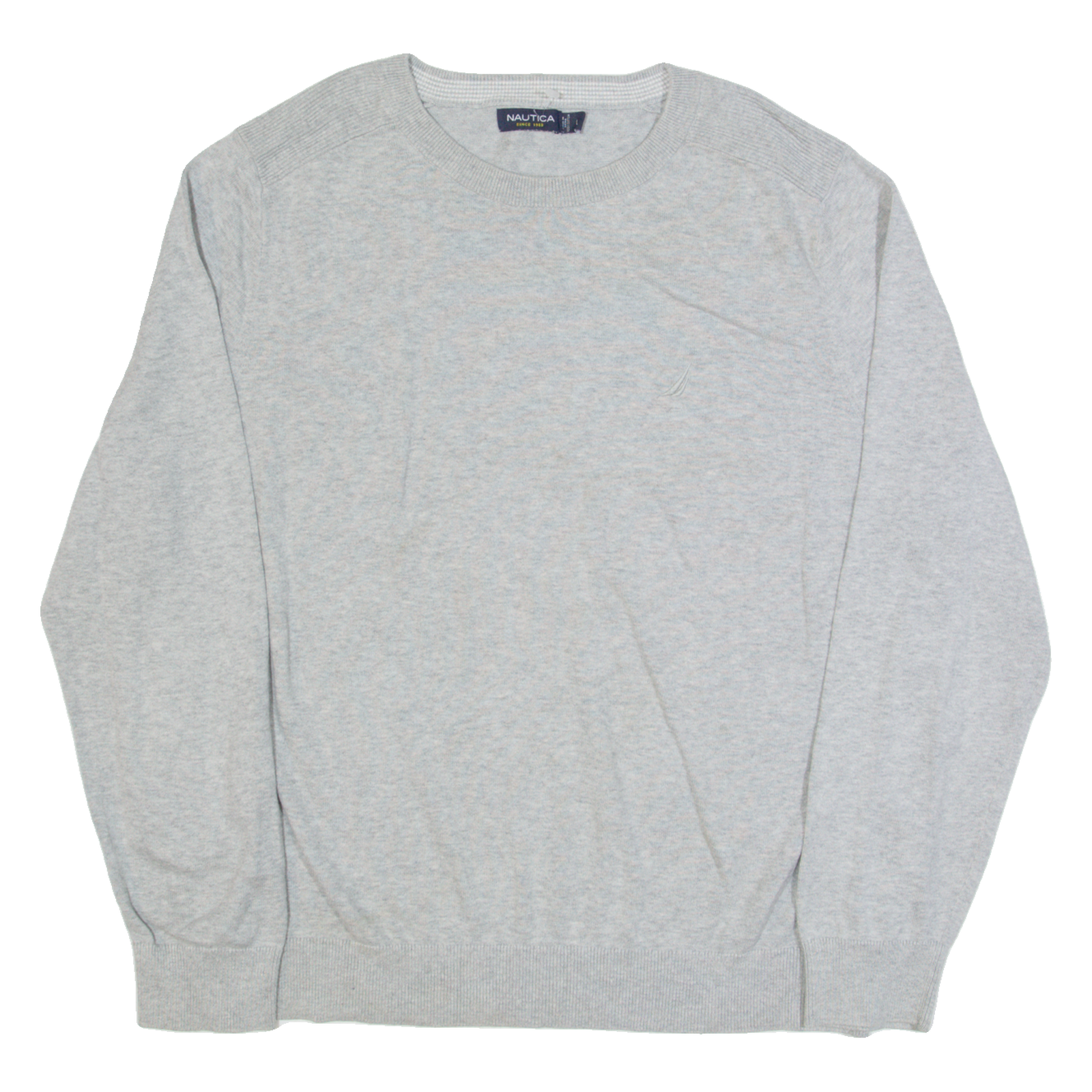 NAUTICA Mens Jumper Grey Tight Knit L Refurbished - N/A refurbished available on Cerqular