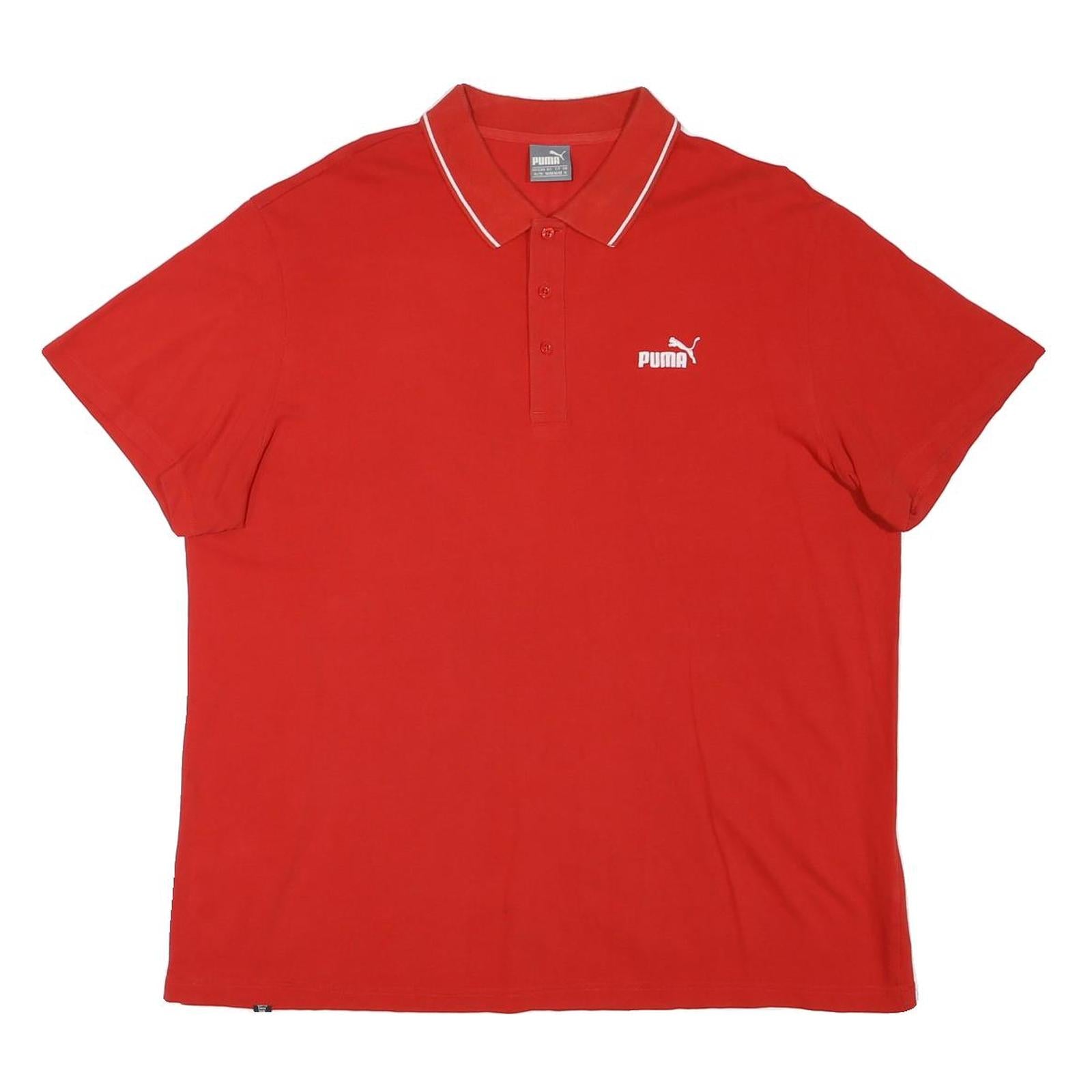PUMA Mens Red Short Sleeve Polo Shirt XL Cotton Blend Basic Casual Sports Refurbished - N/A refurbished available on Cerqular