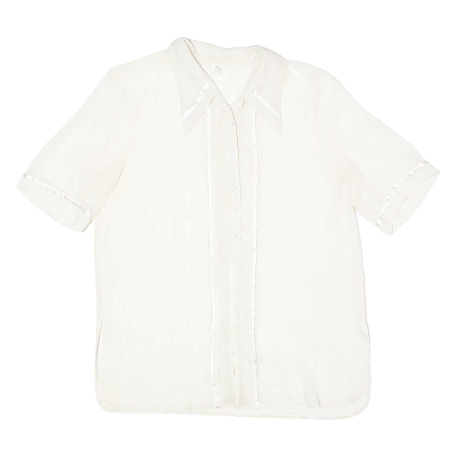 INTERSZYK Womens Plain Shirt Cream 80s UK 14 Refurbished - N/A refurbished available on Cerqular