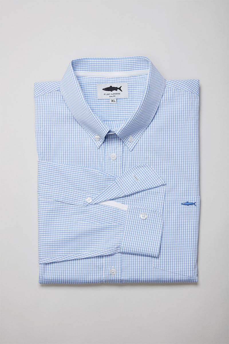 Buy Blue Check Cotton Shirt for Men | Size: XXL | Colour: Blue Check Refurbished - $90.00 Blue Check Cotton Shirt for Men | Size: XXL | Colour: Blue Check Refurbished - Fleet London is not a well-known brand, so the standardized brand name refurbished available on Cerqular