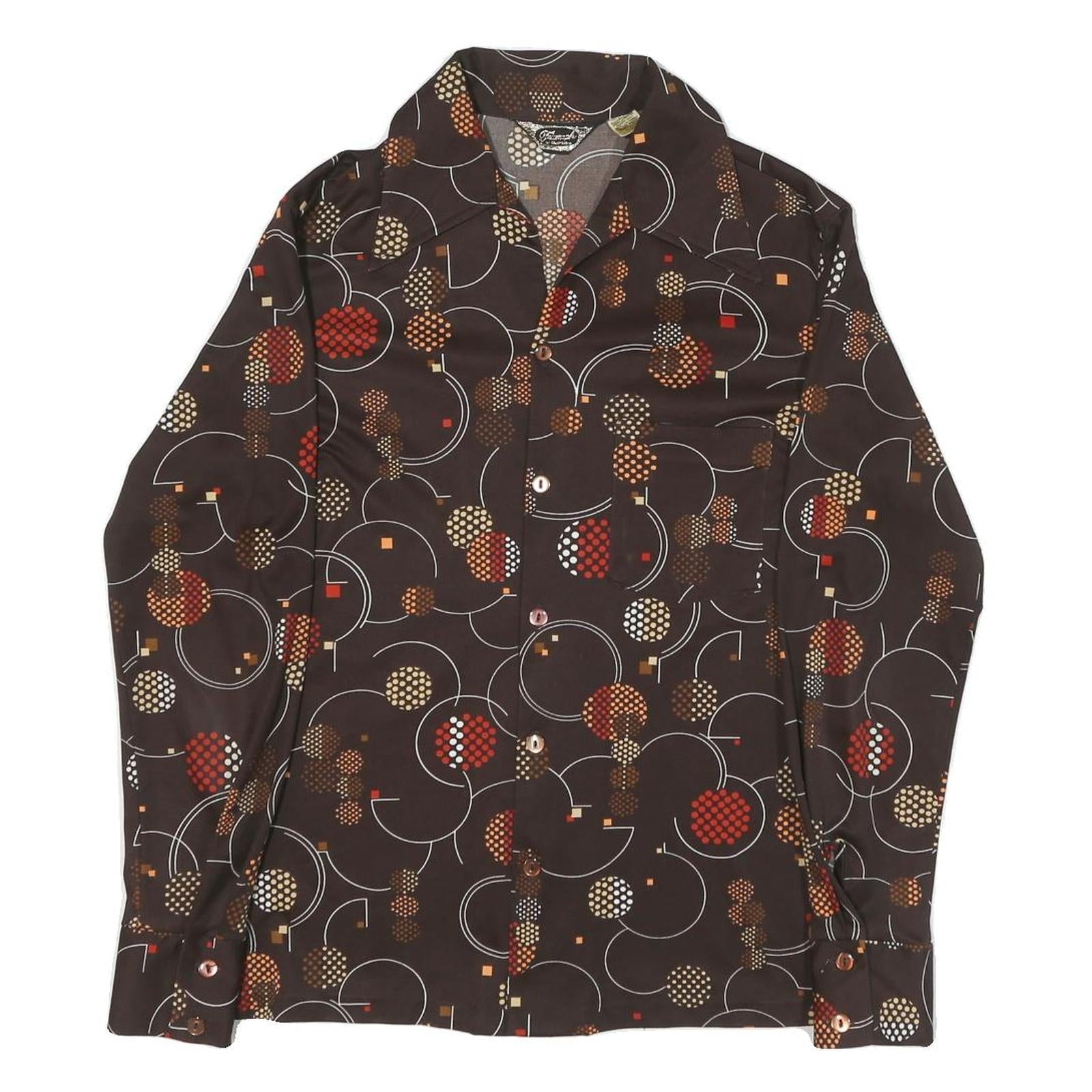 Buy TRIUMPH Mens Brown Geometric Print Shirt M Retro Pattern Button Closure Refurbished - $16.89 TRIUMPH Mens Brown Geometric Print Shirt M Retro Pattern Button Closure Refurbished - N/A refurbished available on Cerqular