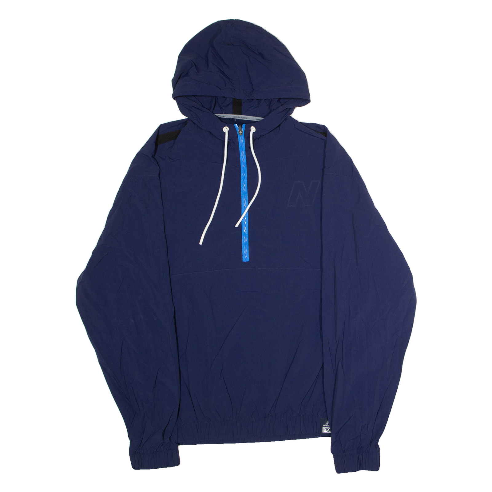 NEW BALANCE Mens Pullover Jacket Blue Hooded L Refurbished - N/A refurbished available on Cerqular