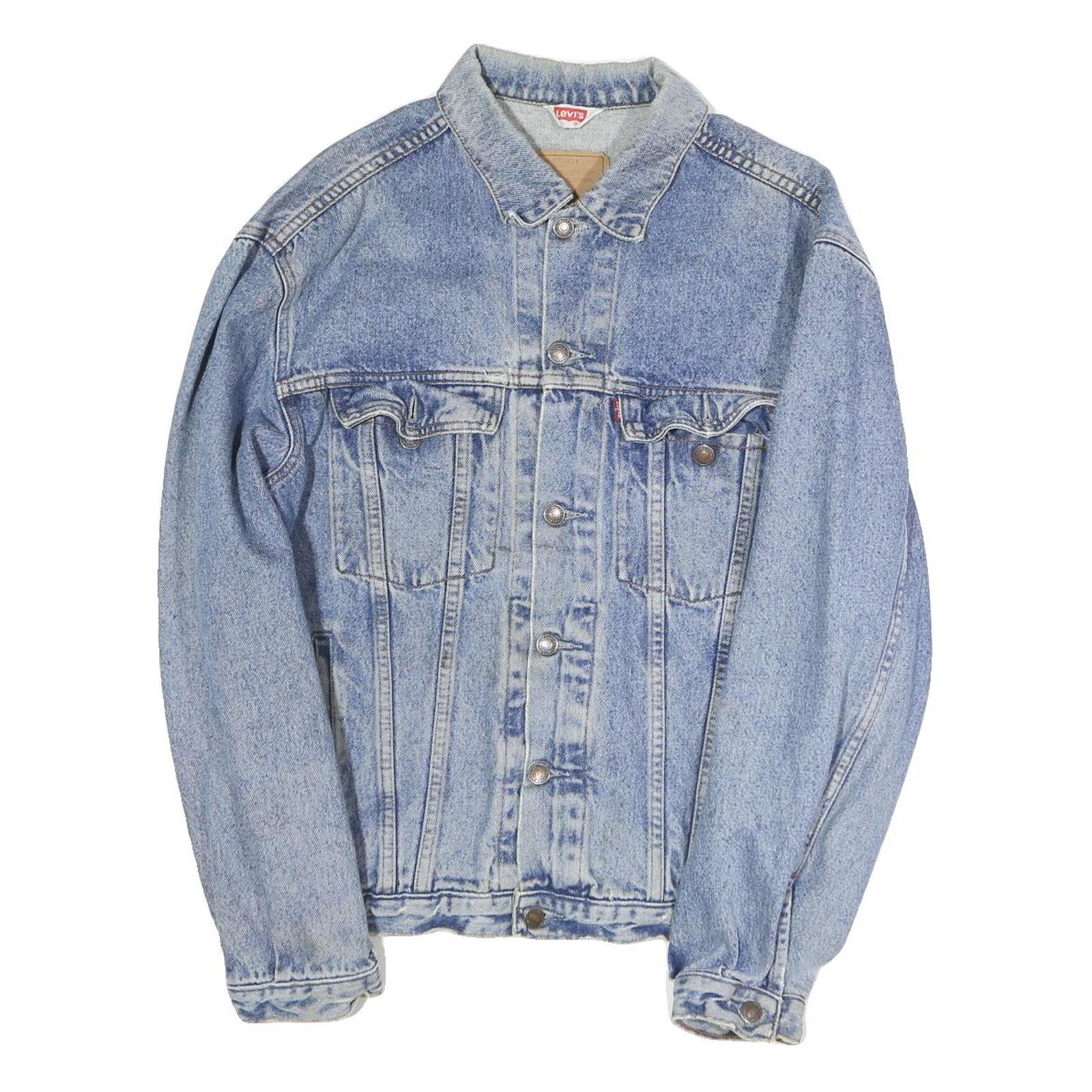 LEVI'S Mens Blue Denim Jacket M Cotton Blend Button Closure Classic Fit Refurbished - N/A refurbished available on Cerqular