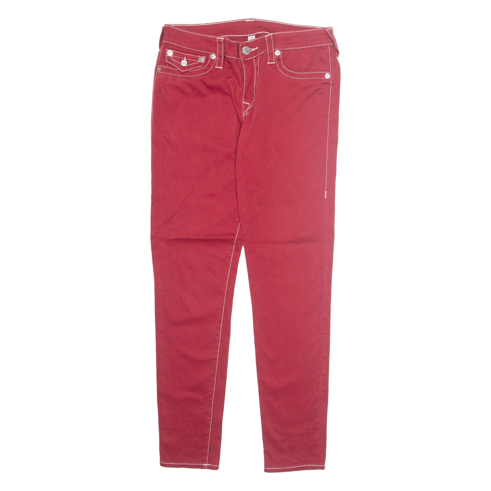 TRUE RELIGION Womens Trousers Red Regular Tapered W30 L29 Refurbished - N/A refurbished available on Cerqular