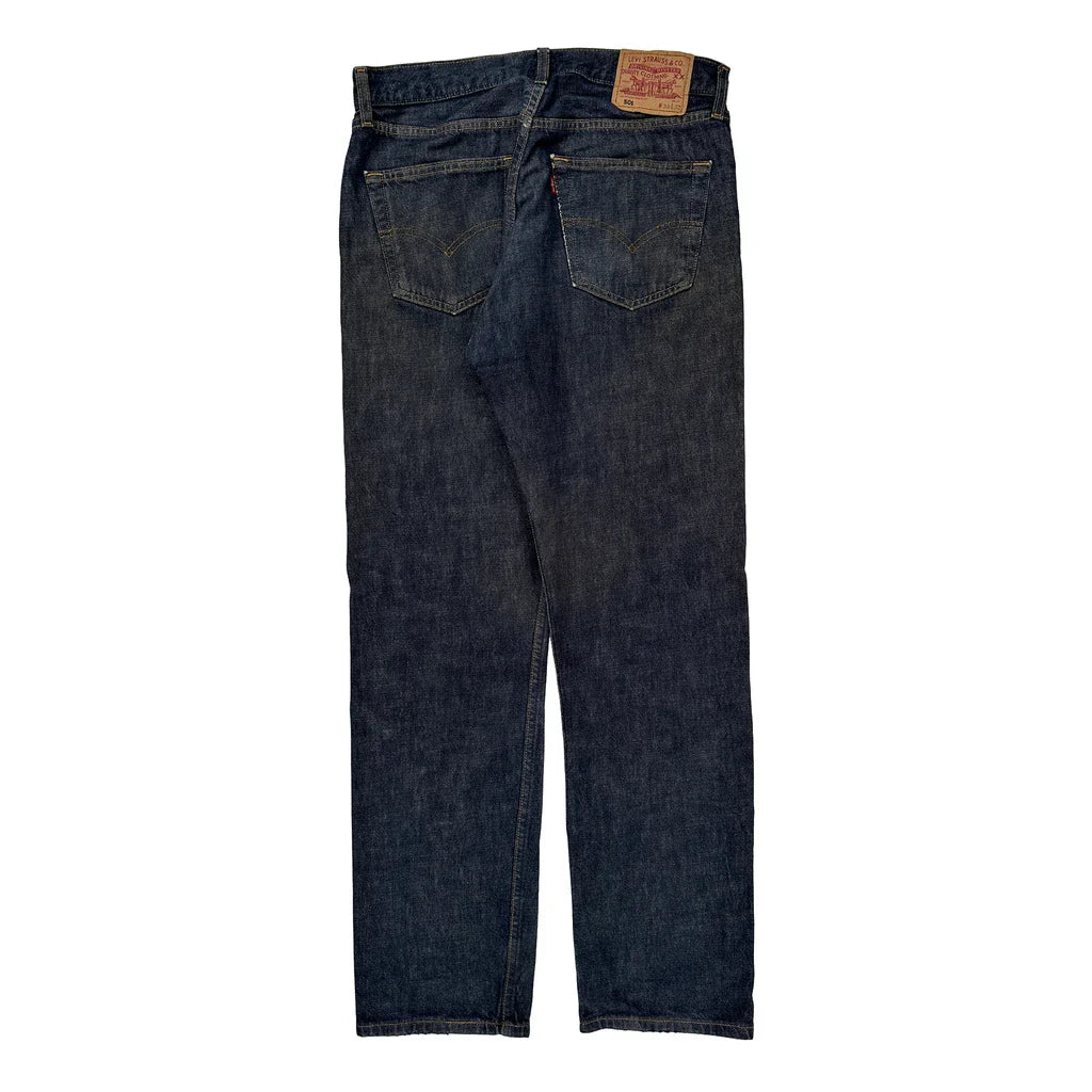 501 Levis Jeans - 32W 31L Dark Wash Denim Refurbished - Thrifted (note: this is a term often used to describe second- refurbished available on Cerqular