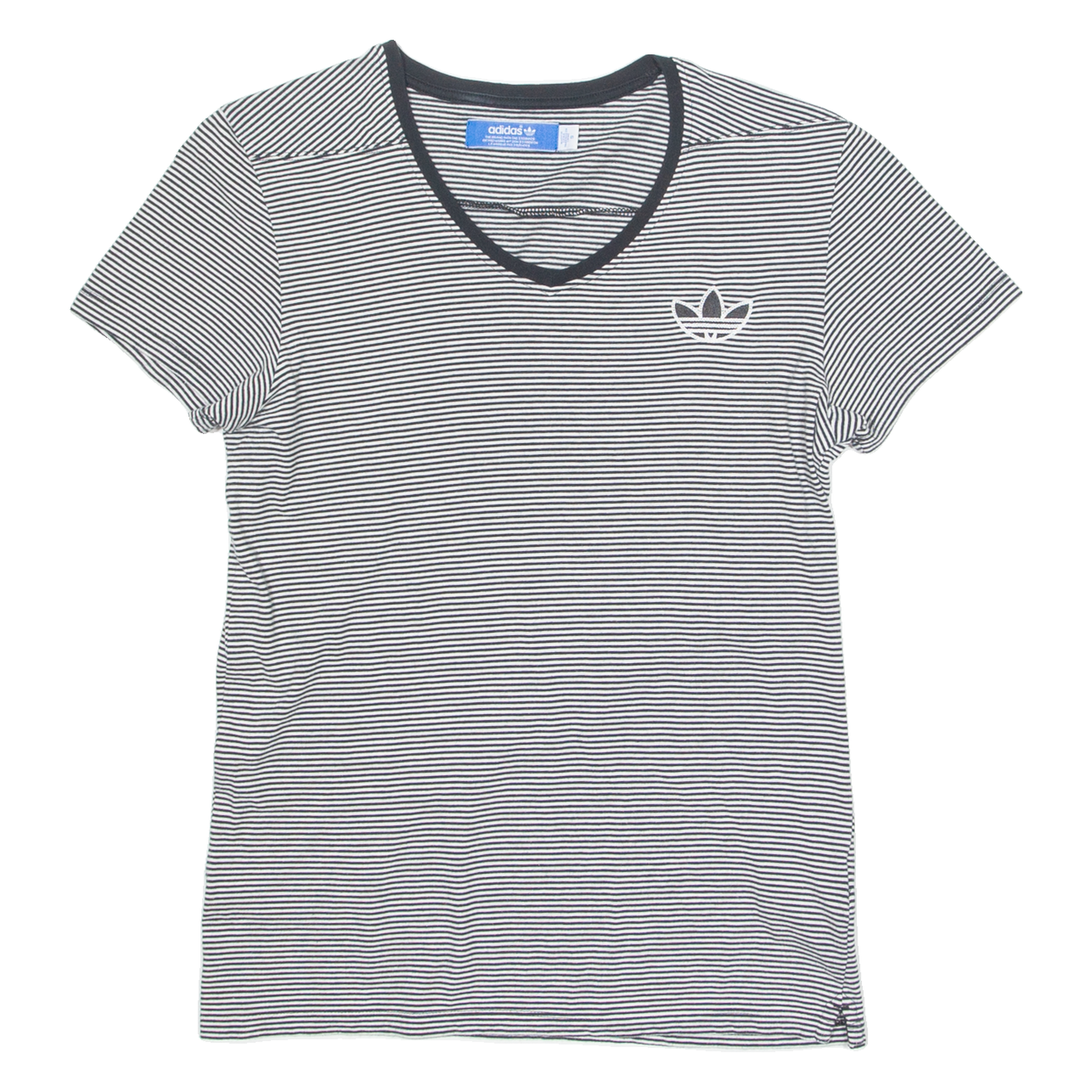 Buy ADIDAS ORIGINALS Striped Womens T-Shirt Black V-Neck S Refurbished - $15.59 ADIDAS ORIGINALS Striped Womens T-Shirt Black V-Neck S Refurbished - N/A refurbished available on Cerqular