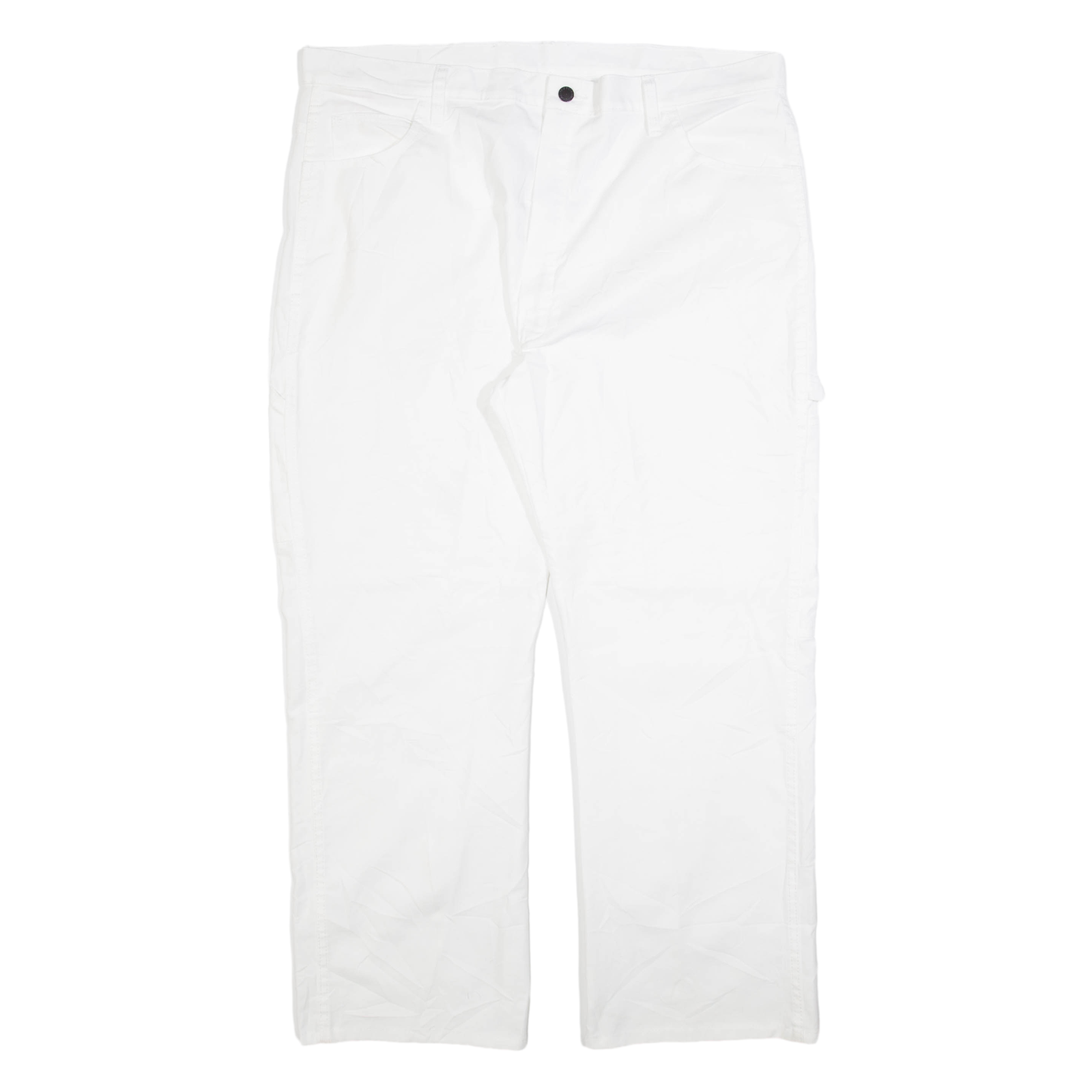 DICKIES Carpenter Mens Trousers White Regular Straight W40 L30 Refurbished - N/A refurbished available on Cerqular