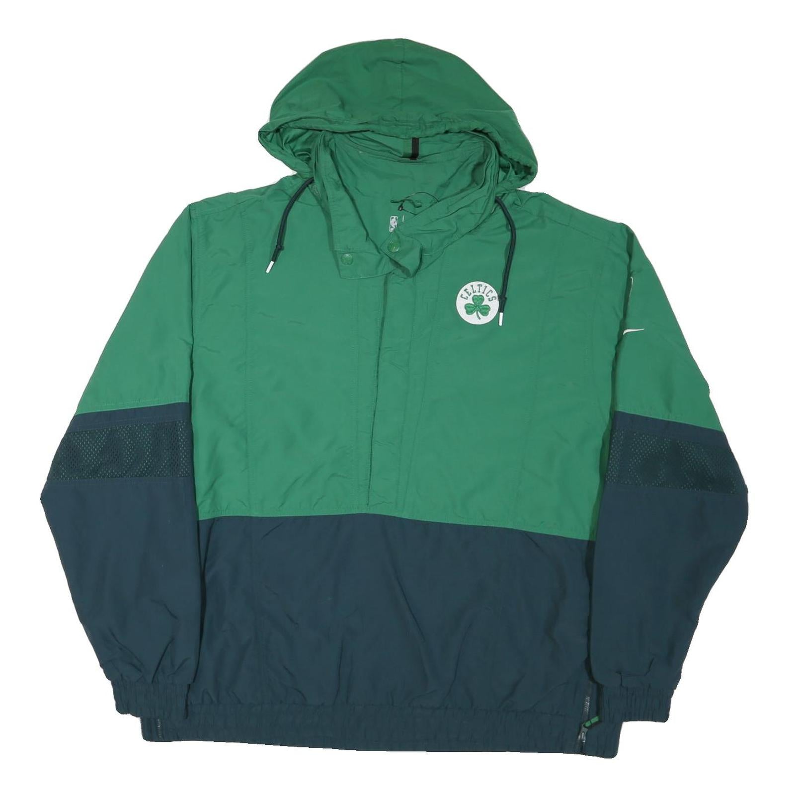 NIKE Mens Green & Navy Celtics Basketball Zip Jacket 2XL Polyester Blend Refurbished - N/A refurbished available on Cerqular