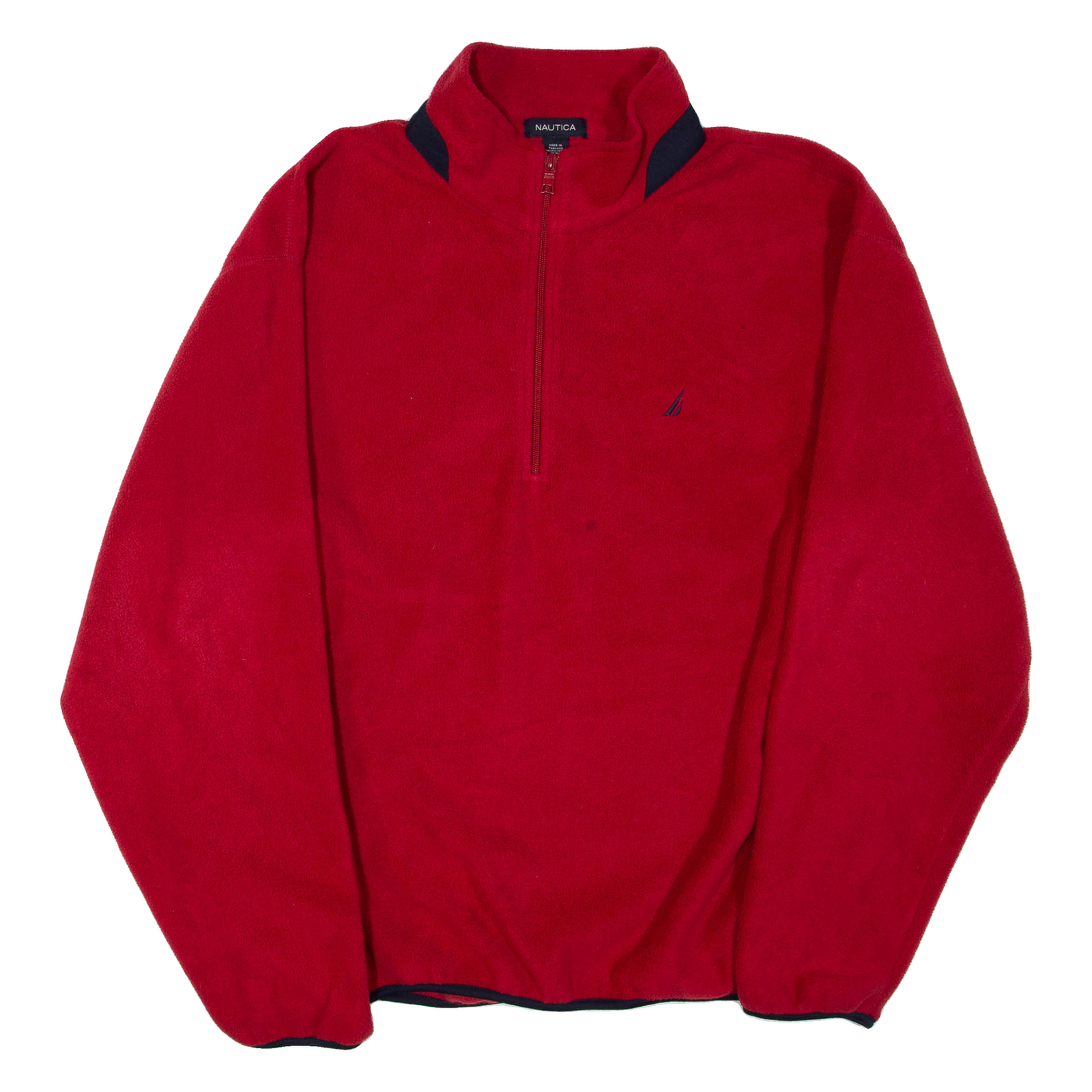 NAUTICA Mens Fleece Red 1/4 Zip 2XL Refurbished - N/A refurbished available on Cerqular