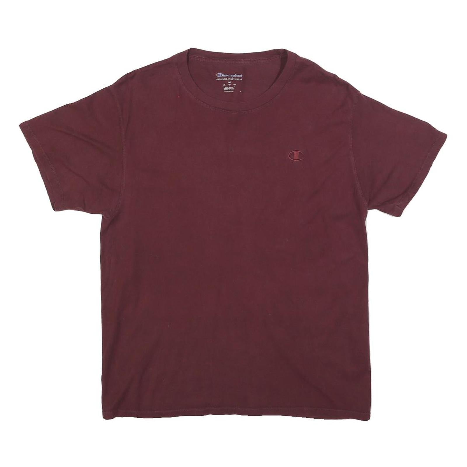 CHAMPION Mens Maroon Graphic T-Shirt M Short Sleeve Crew Neck Classic Cotton Refurbished - N/A refurbished available on Cerqular