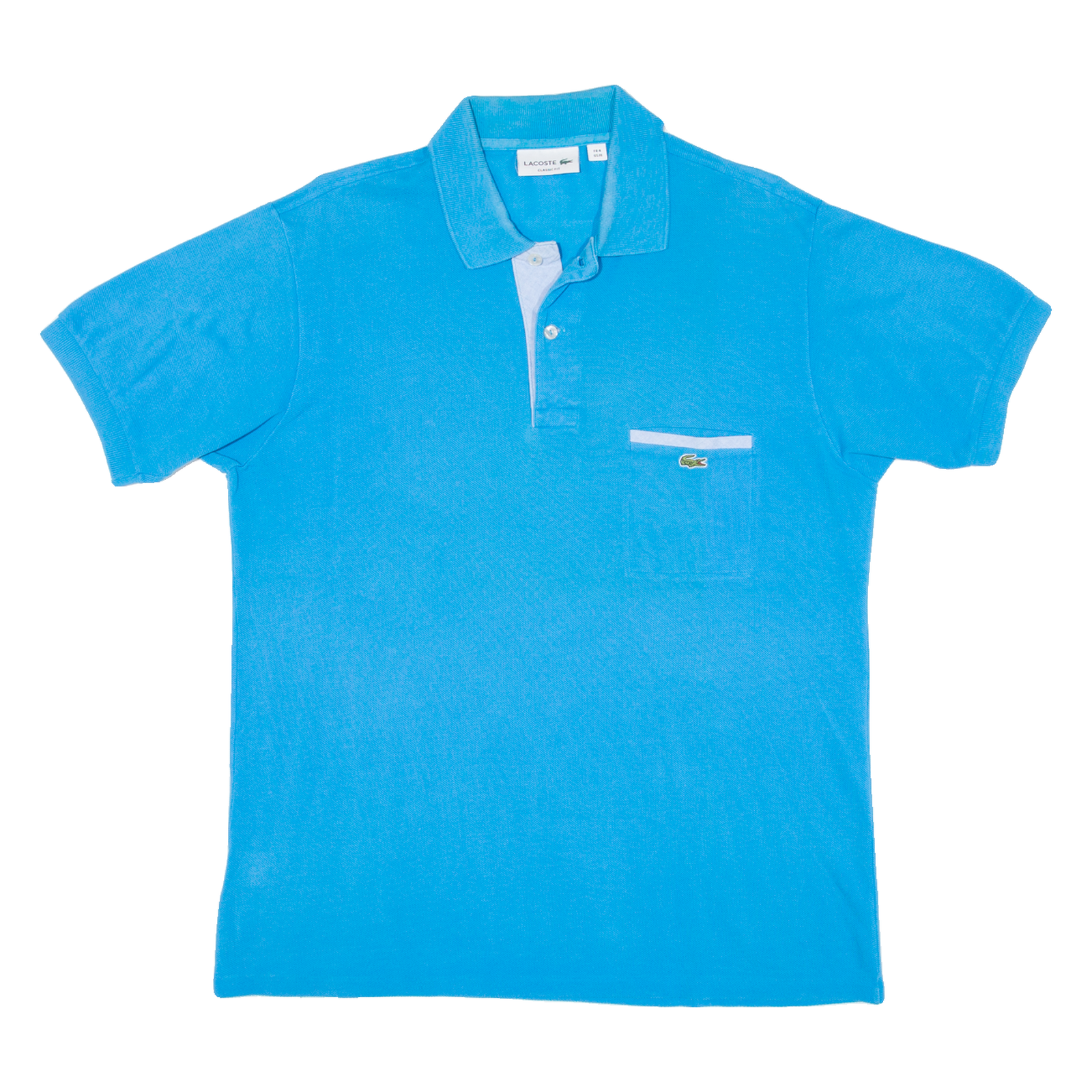 LACOSTE Mens Polo Shirt Blue M Refurbished - N/A refurbished available on Cerqular