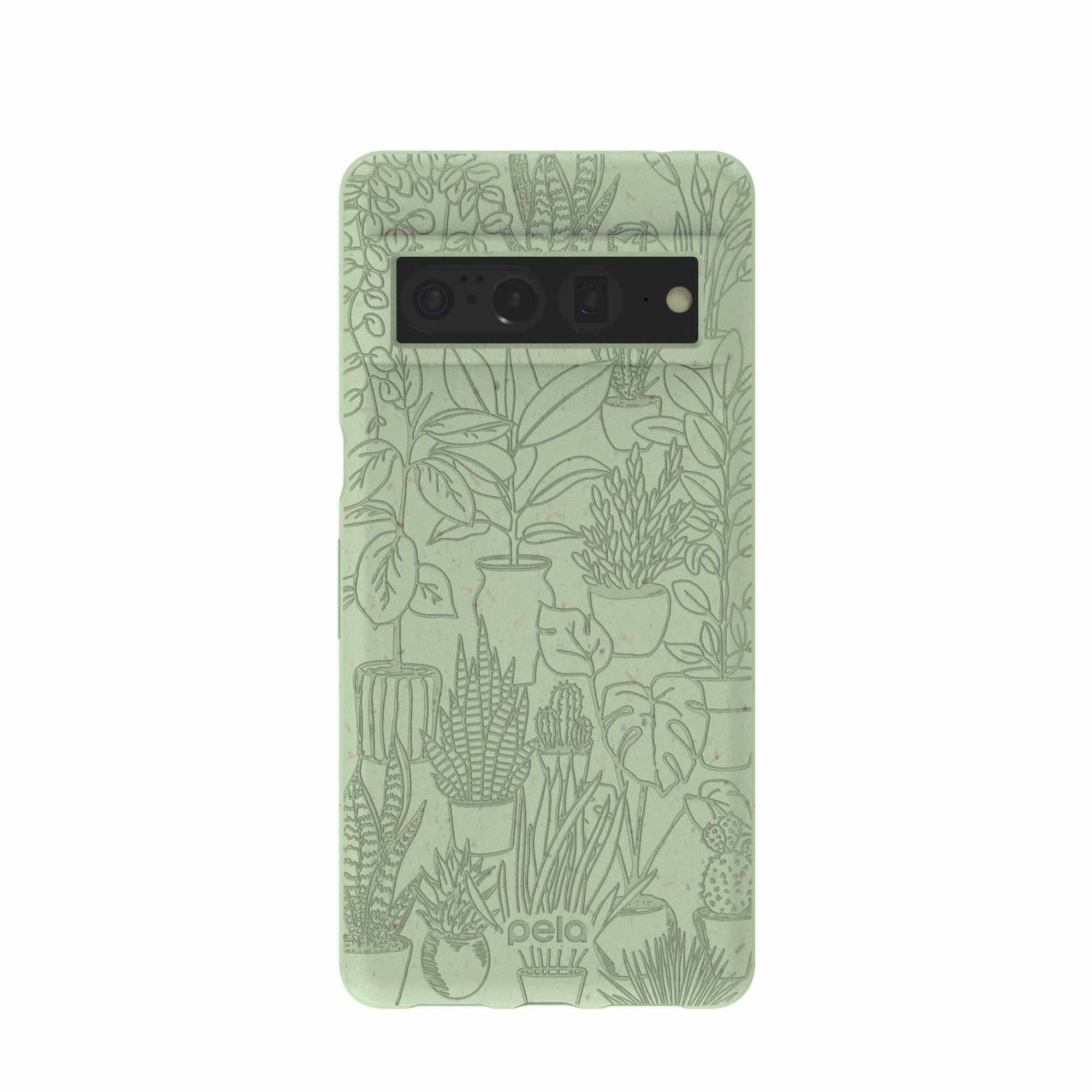 Sage Green Green Oasis Google Pixel 7 Pro Case Refurbished - Pela Case refurbished available on Cerqular
