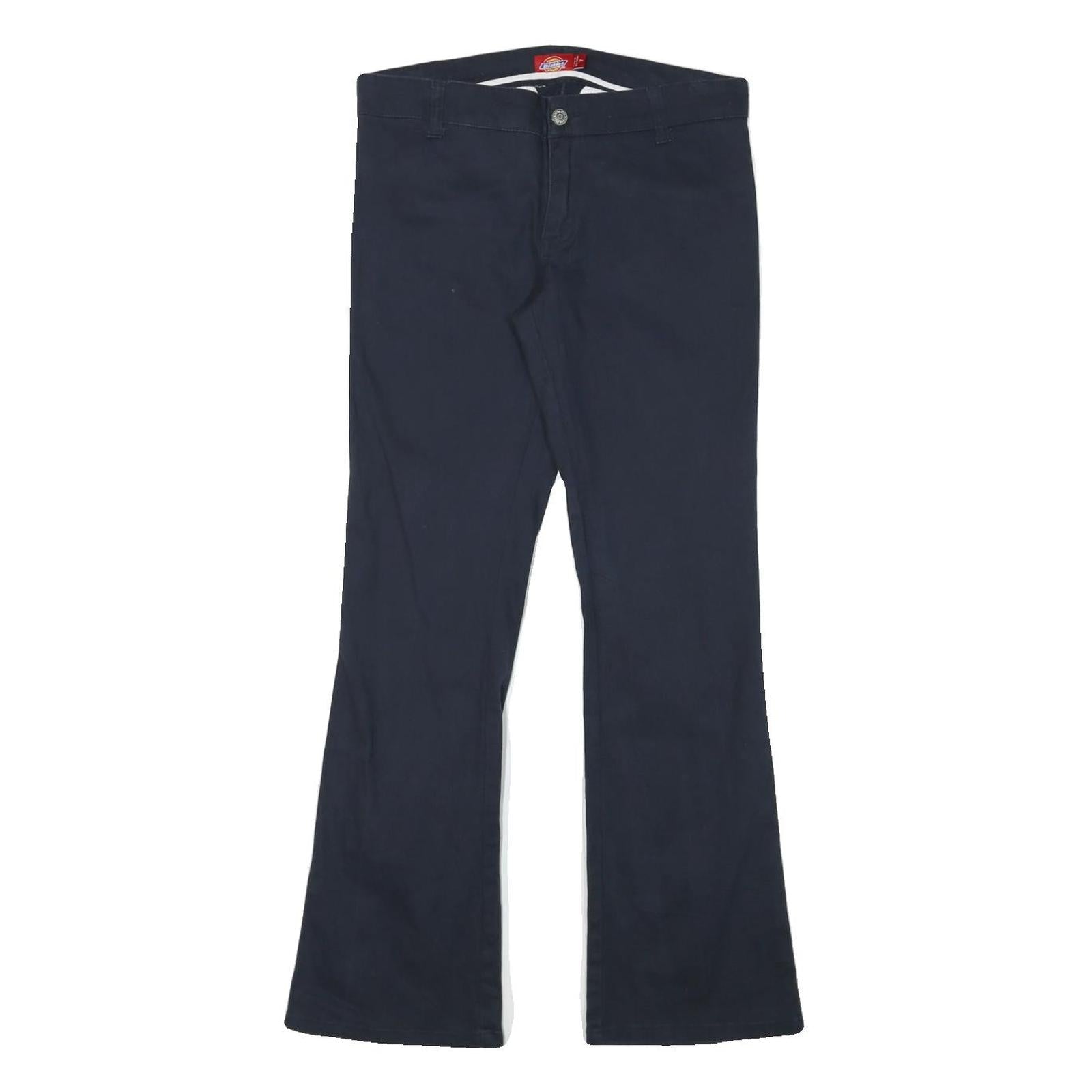 DICKIES Womens Cotton Blend Navy Regular Fit Bootcut Trousers W30 L29 Workwear Refurbished - N/A refurbished available on Cerqular