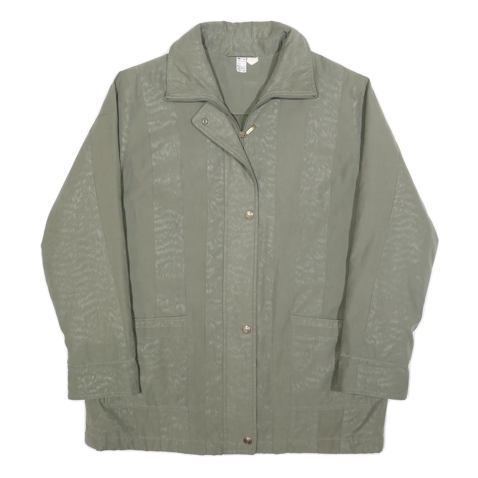 Womens Green Polyester Blend Jacket XL Plain Zip Closure Casual Lightweight Refurbished - N/A refurbished available on Cerqular