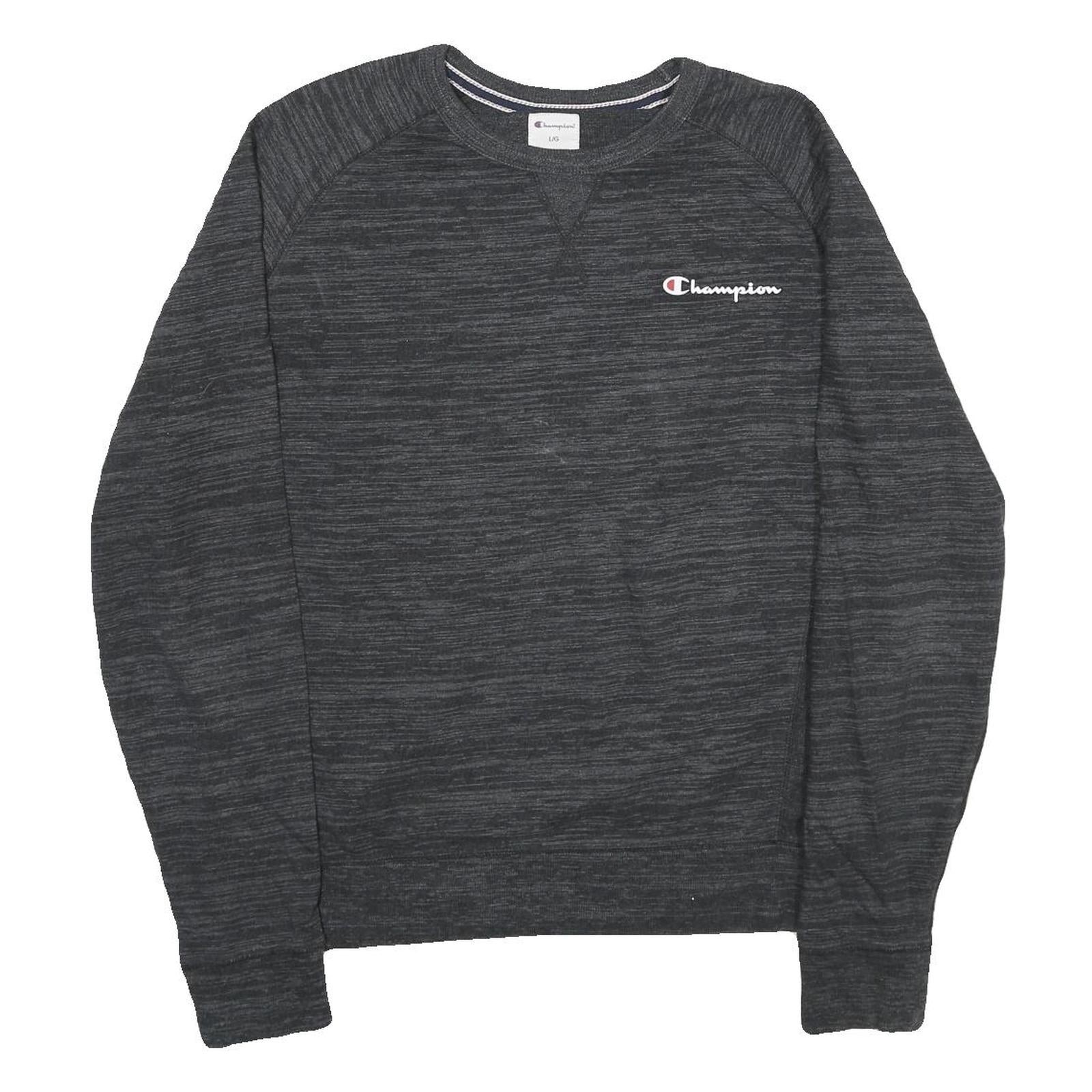 CHAMPION Mens Grey Sweatshirt Crew Neck L Cotton Blend Pullover Casual Refurbished - N/A refurbished available on Cerqular