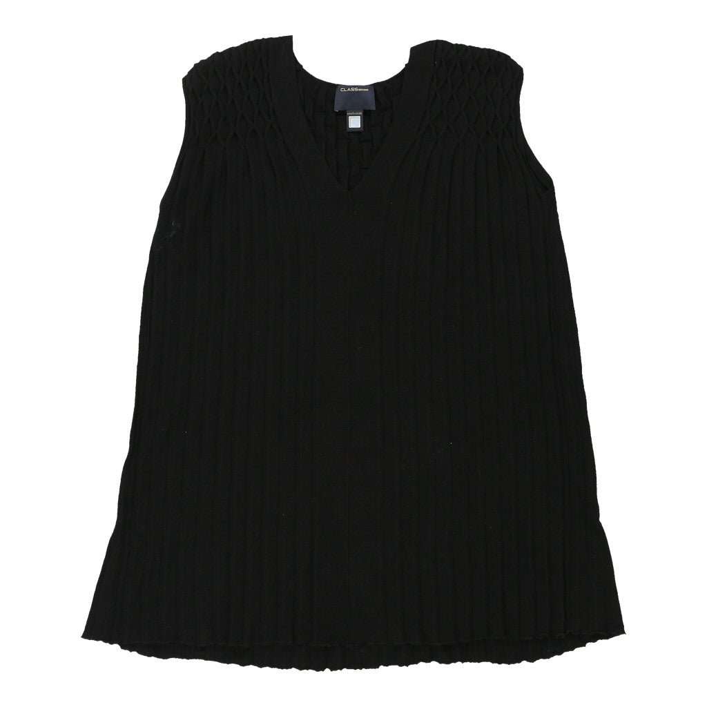 Roberto Cavalli Top - Large Black Cotton | Size: large Refurbished - N/A (Preloved Designer is not a specific brand, it refurbished available on Cerqular