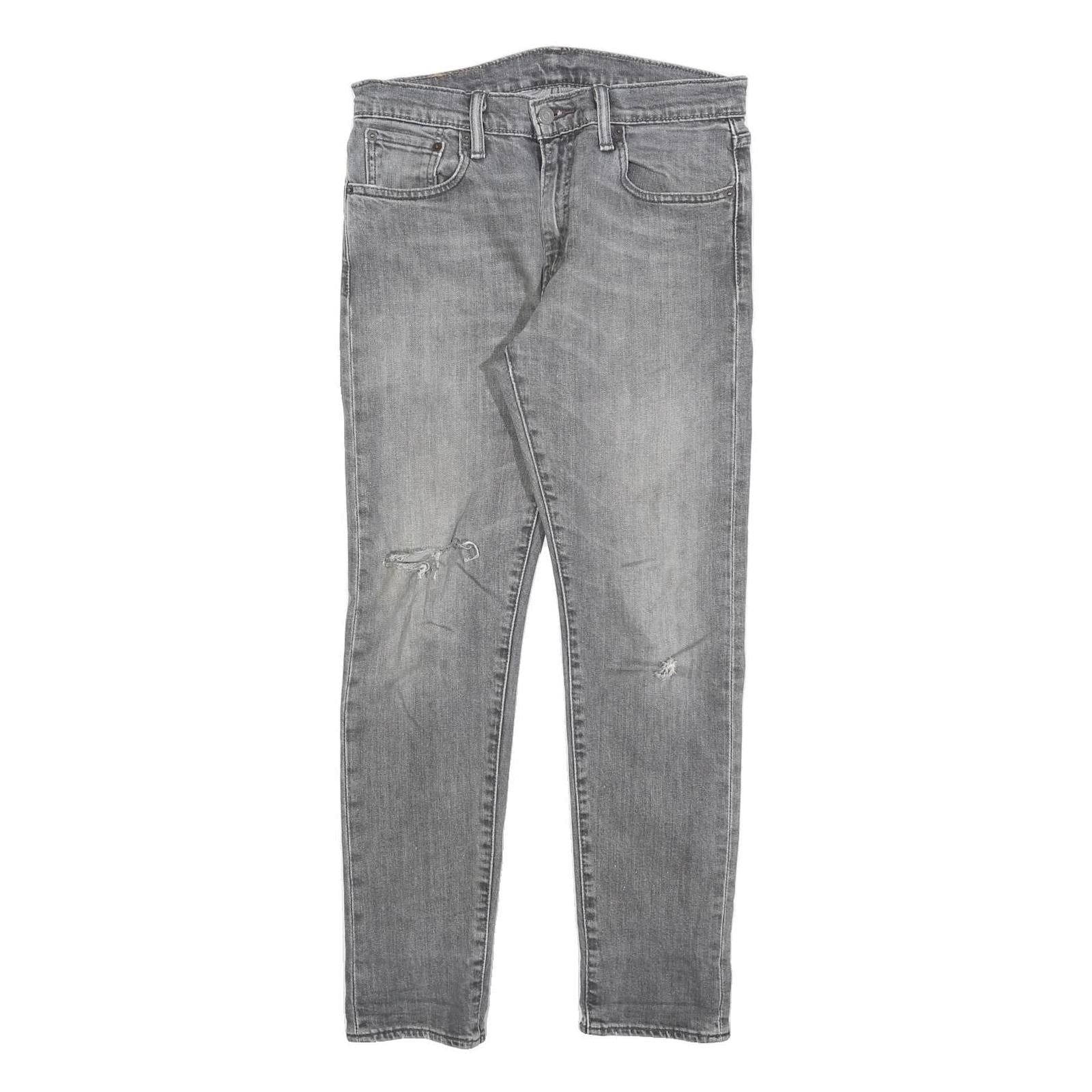 LEVI'S 512 Tapered Mens Jeans Grey Slim Denim Medium W30 L27 Distressed Refurbished - N/A refurbished available on Cerqular