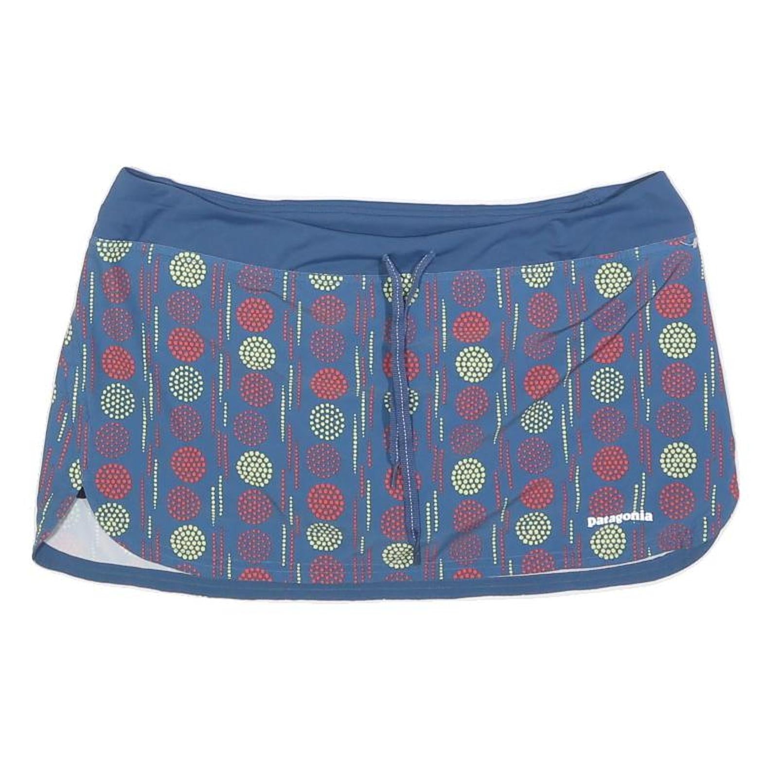 PATAGONIA Womens Blue & Red Printed Mini Polyester Blend Active Skort L Refurbished - N/A refurbished available on Cerqular