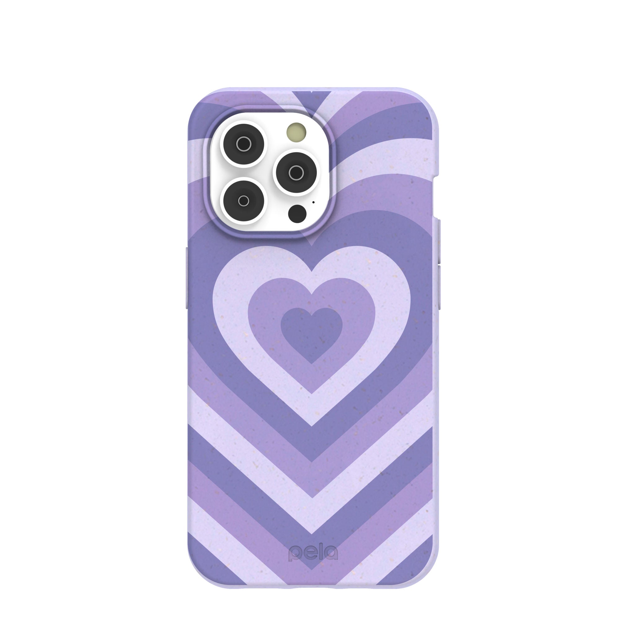 Lavender Power Hearts iPhone 14 Pro Case Refurbished - Pela Case refurbished available on Cerqular