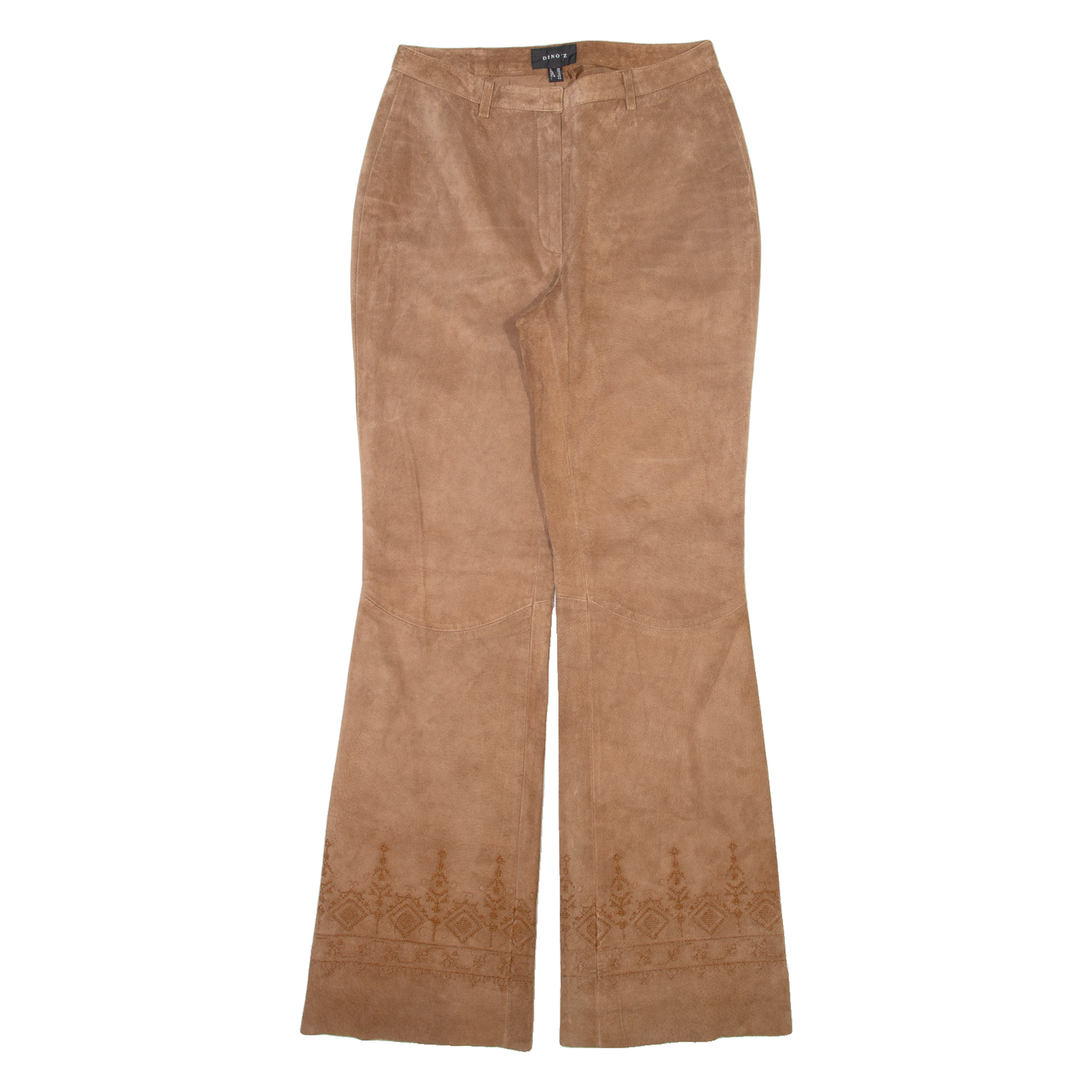 DINO'Z Womens Leather Trousers Brown Regular Bootcut W28 L33 Refurbished - N/A refurbished available on Cerqular