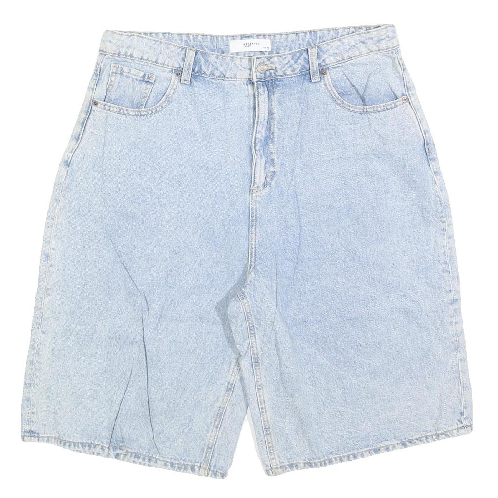 RESERVED Womens Denim Blue Casual Shorts UK 18 W36 Cotton Blend Refurbished - N/A refurbished available on Cerqular
