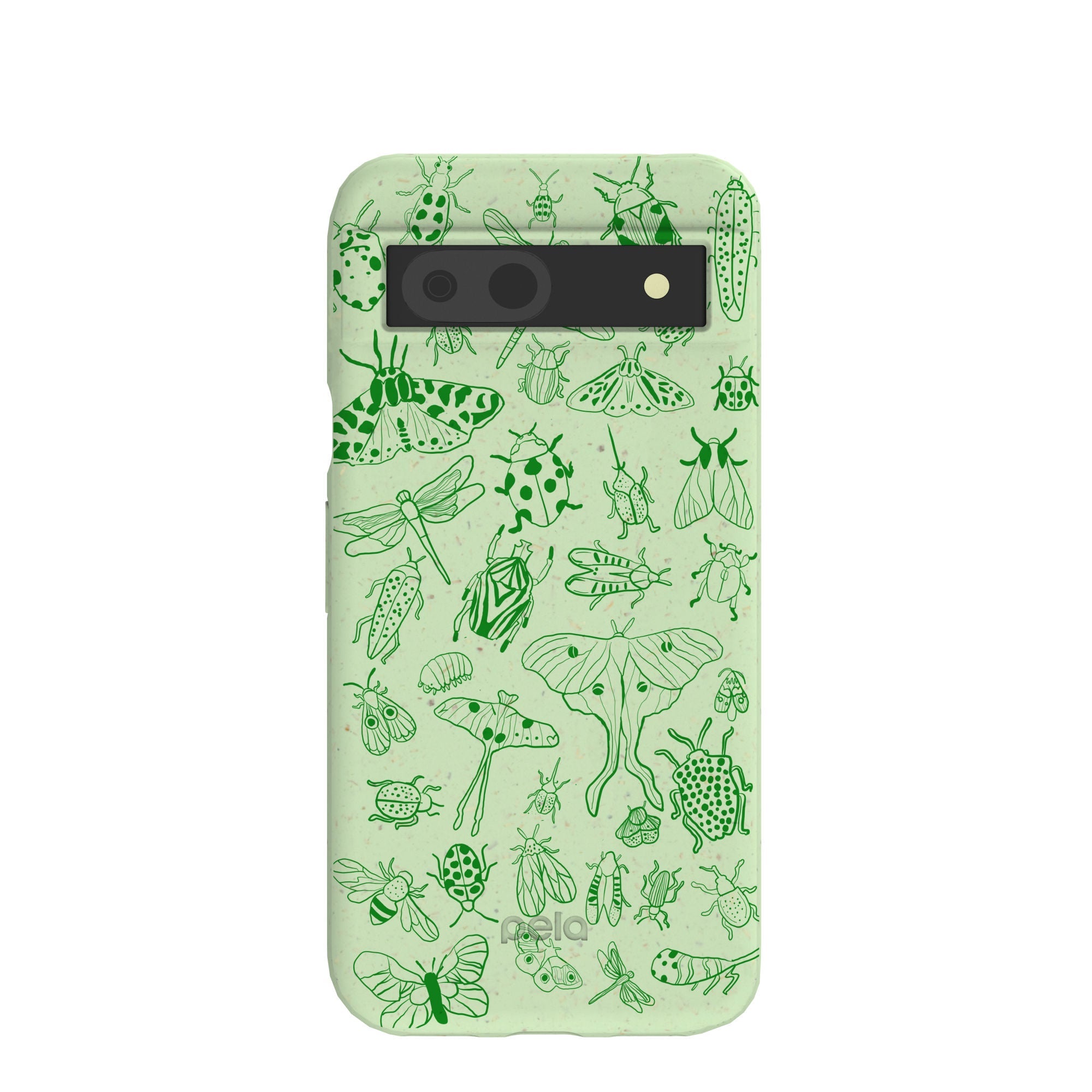 Sage Green Linear Entomology Google Pixel 8a Case Refurbished - Pela Case refurbished available on Cerqular