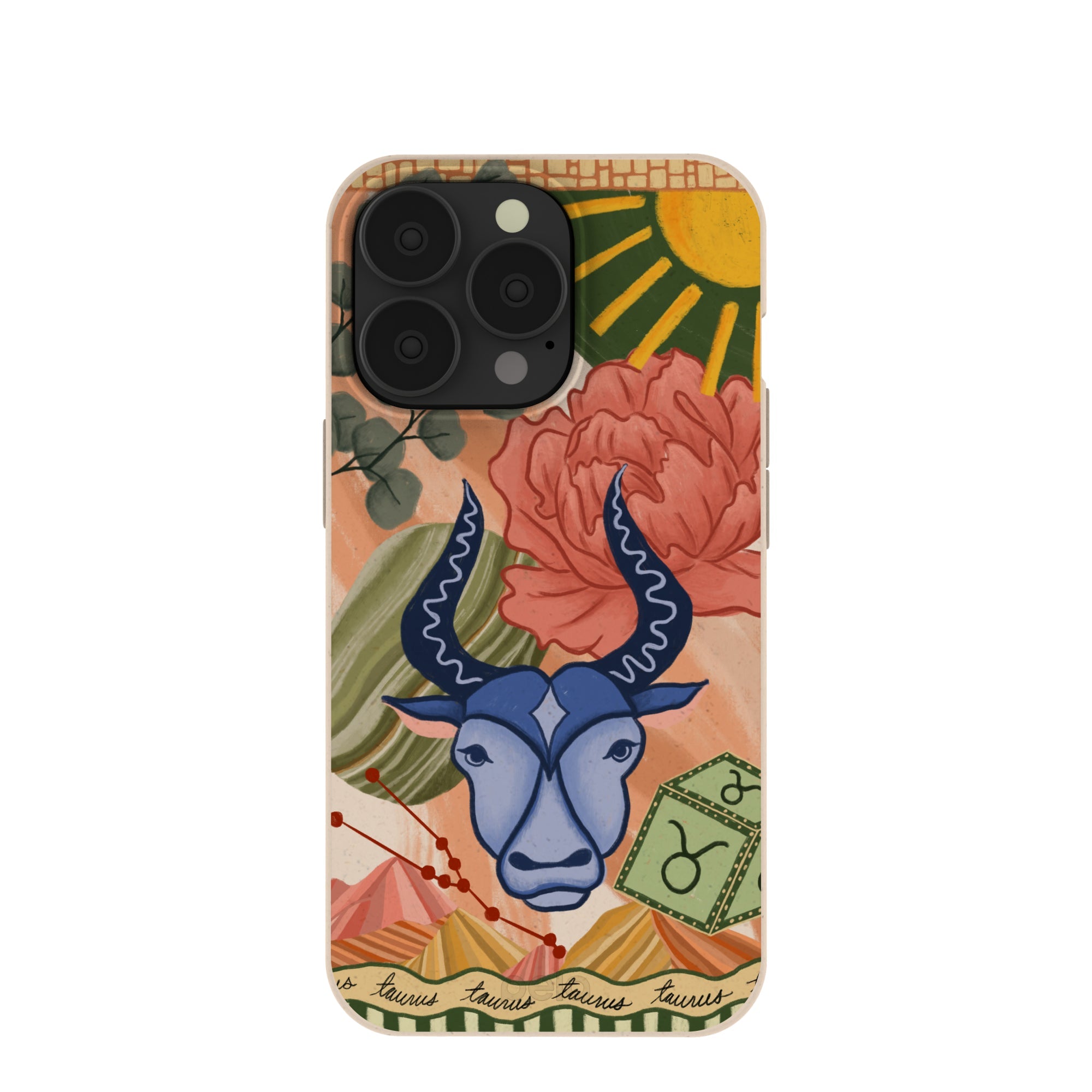 Seashell Taurus Bull iPhone 13 Pro Case Refurbished - Pela Case refurbished available on Cerqular