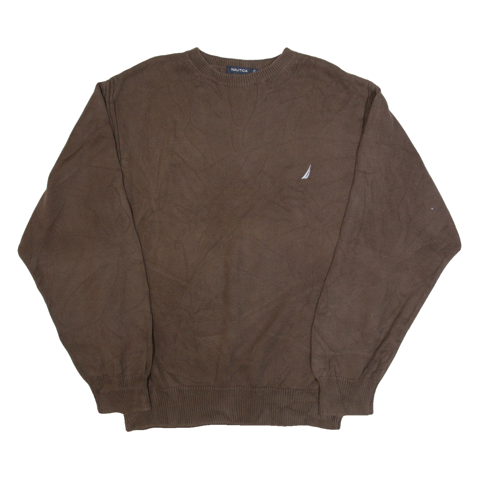 NAUTICA Mens Jumper Brown Tight Knit 2XL Refurbished - N/A refurbished available on Cerqular