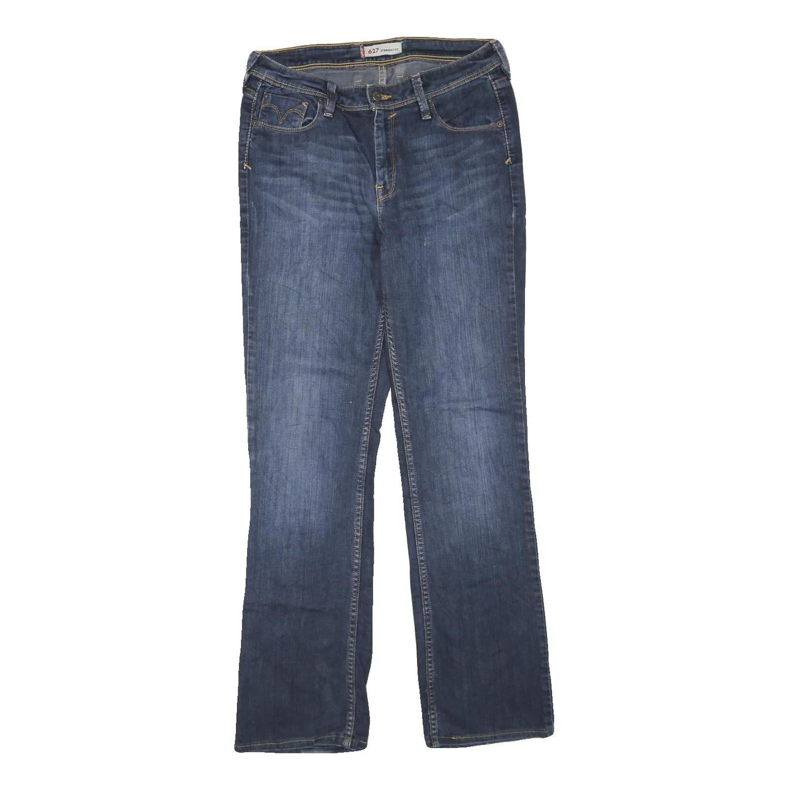 LEVI'S 627 Womens Jeans Blue Regular Straight Denim Medium W32 L32 Refurbished - N/A refurbished available on Cerqular