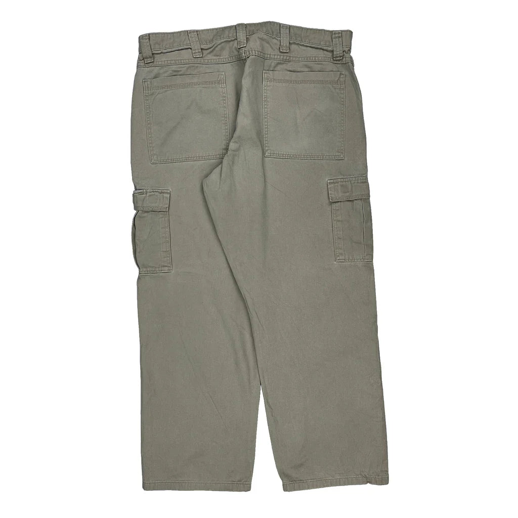 Wrangler Cargo Trousers - 38W 30L Khaki Cotton Refurbished - Thrifted (note: this is a term often used to describe second- refurbished available on Cerqular