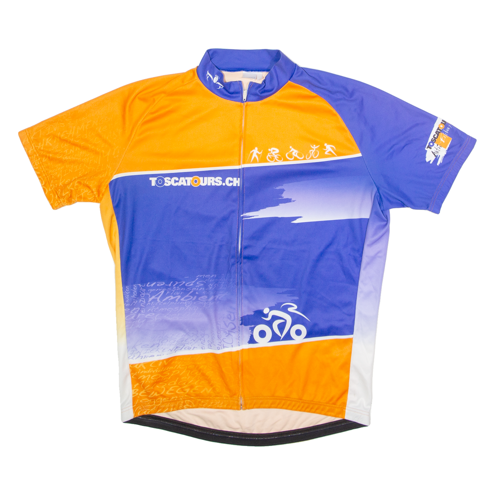 CRESPO Full Zip Cycling Mens Jersey Orange High Neck L Refurbished - N/A refurbished available on Cerqular