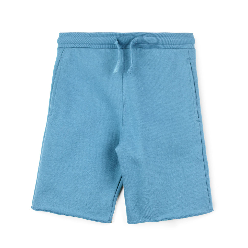 Kids Shorts: Organic Cotton Drawstring Shorts for Comfortable Play | Color: Chambray | Size: Small (6/7) Refurbished - N/A (Note: There is no well-known brand named "M refurbished available on Cerqular