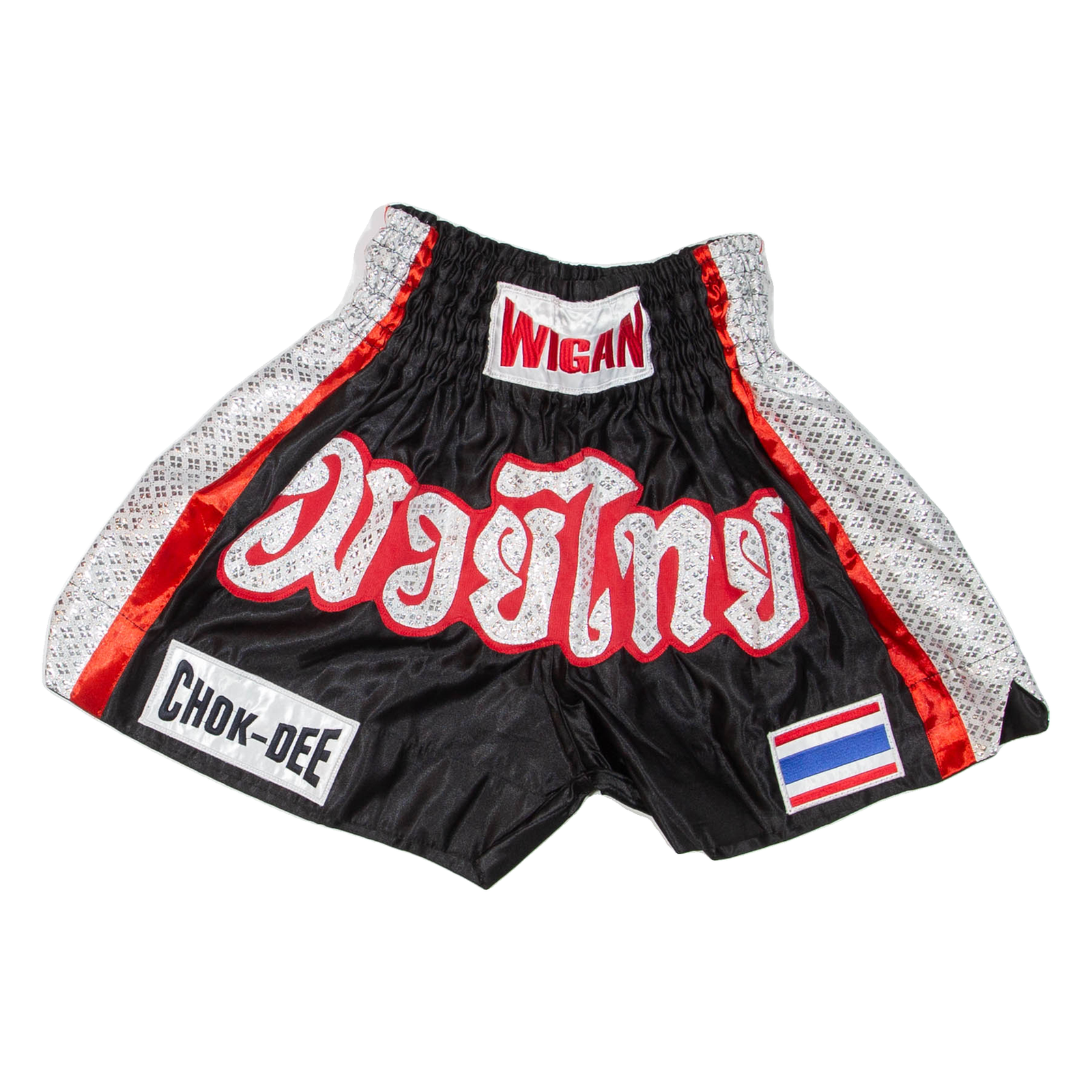 Thai Boxing Mens Sports Shorts Black Crazy Pattern XXS W22 Refurbished - N/A refurbished available on Cerqular