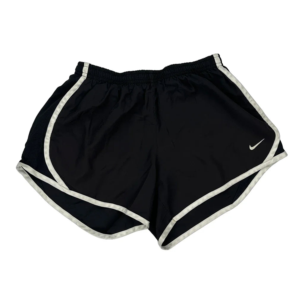 Nike Sport Shorts - Large Black Polyester Refurbished - Thrifted (note: this is a term often used to describe second- refurbished available on Cerqular