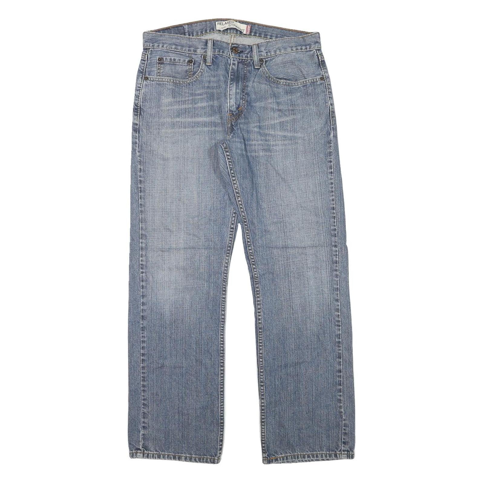 LEVI'S 505 Mens Jeans Blue Regular Straight Denim Medium W33 L30 Classic Zip Refurbished - N/A refurbished available on Cerqular
