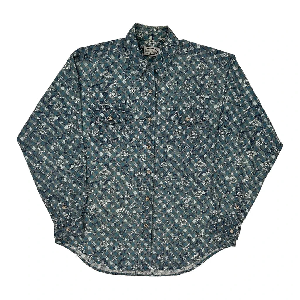 Bugle Boy Floral Shirt - Medium Multicoloured Cotton Refurbished - Thrifted (note: this is a term often used to describe second- refurbished available on Cerqular