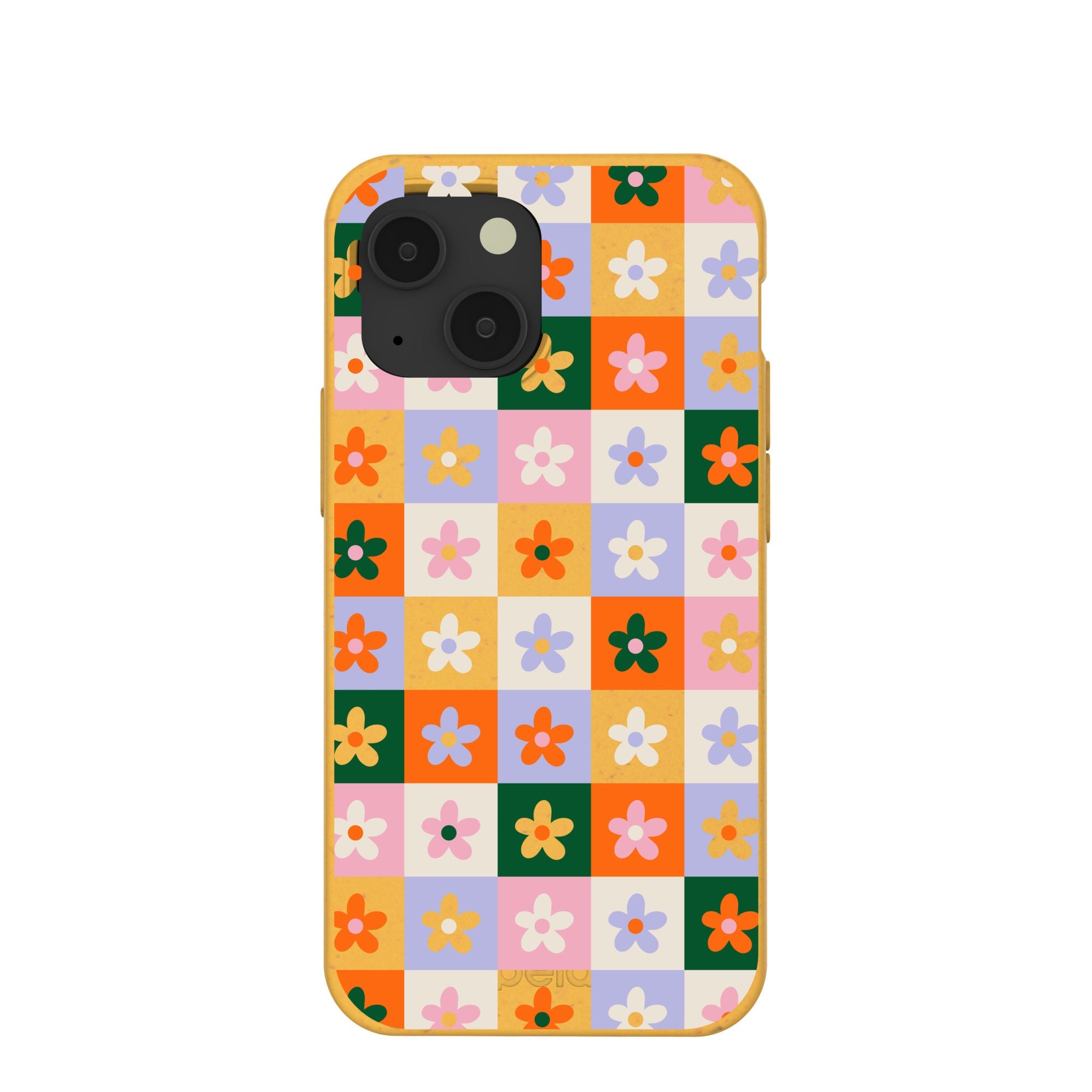 Honey Flower Tiles iPhone 13 Mini Case Refurbished - Pela Case refurbished available on Cerqular
