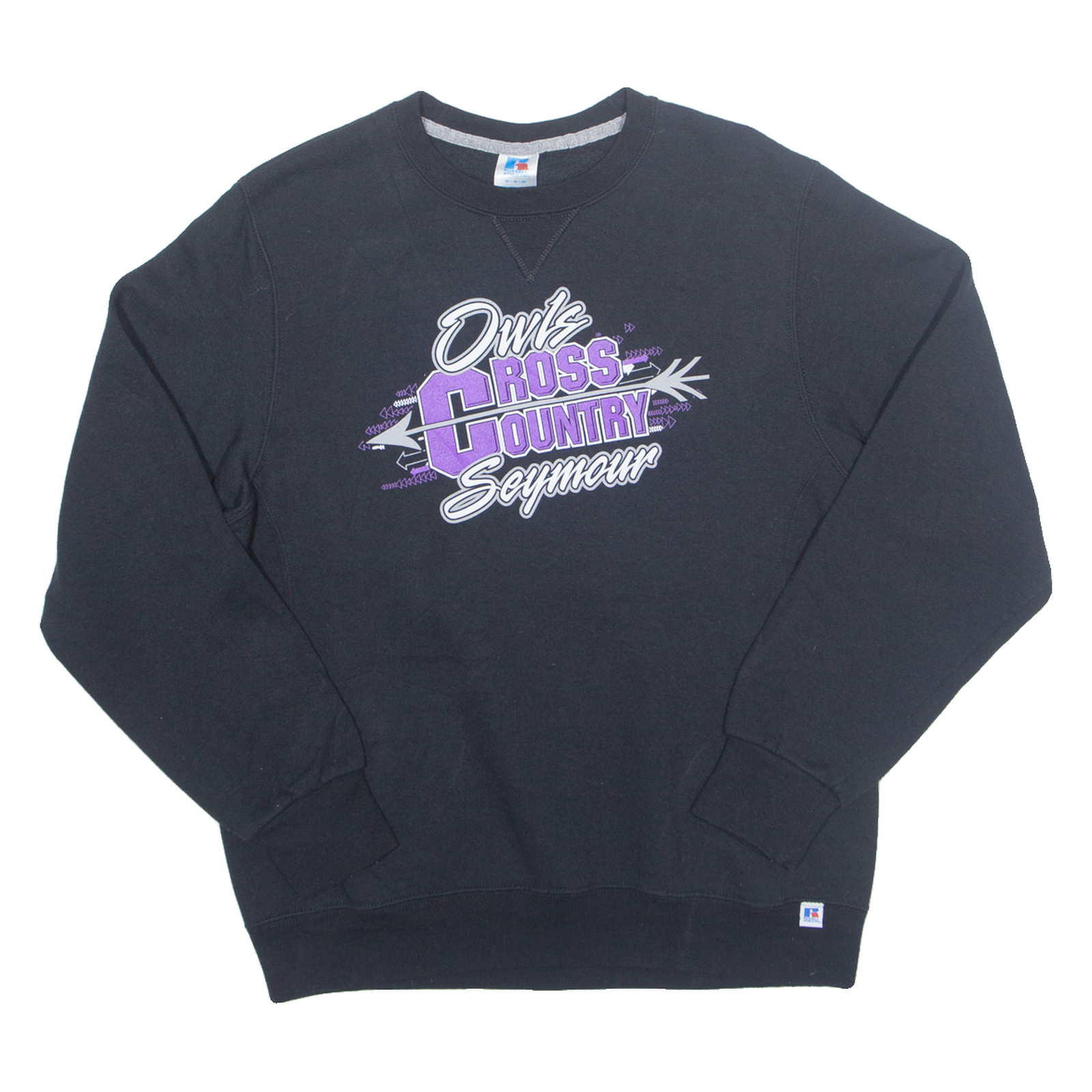 RUSSELL ATHLETIC Owls Cross Country Seymour Mens Sweatshirt Black USA M Refurbished - N/A refurbished available on Cerqular