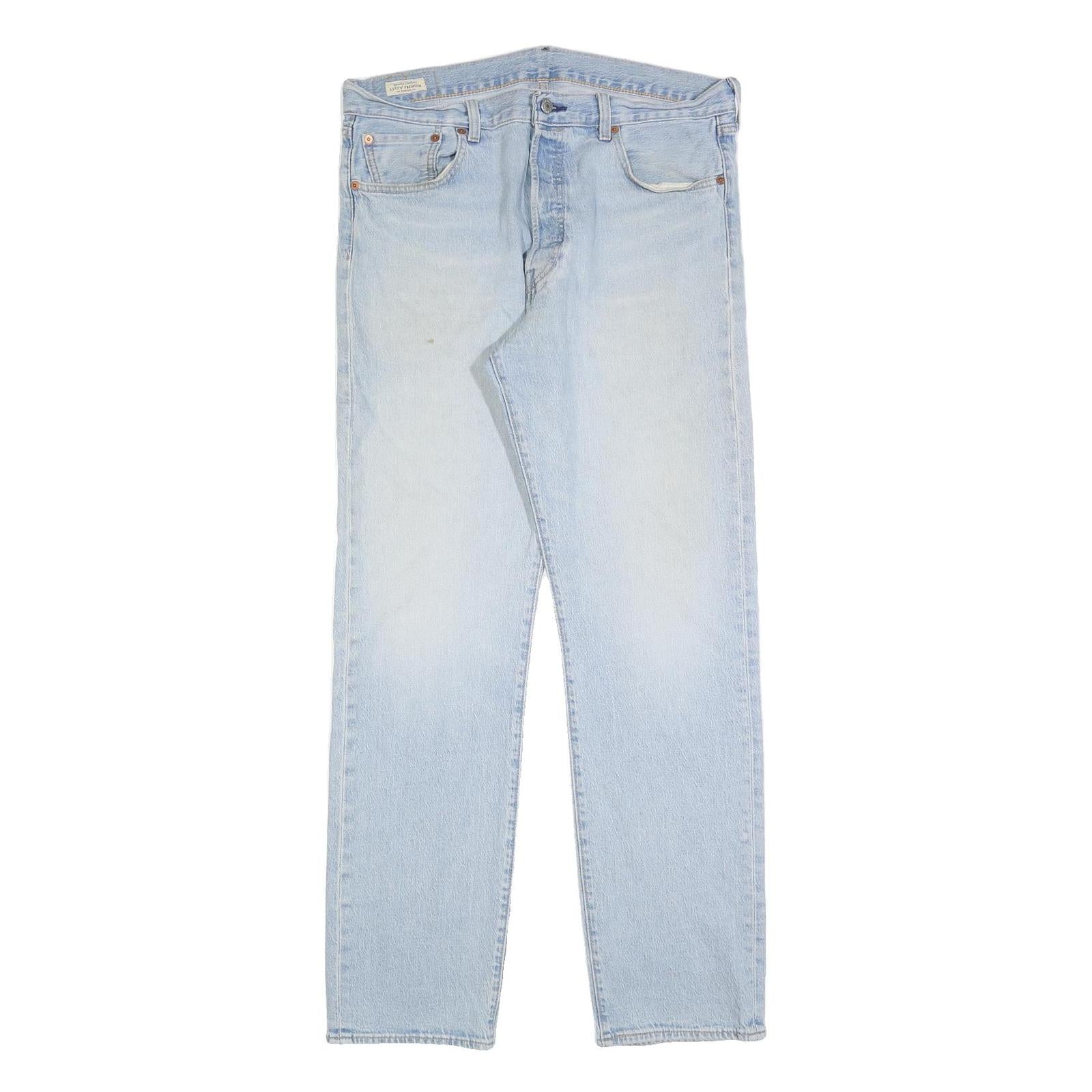 LEVI'S 501 BIG E Mens Jeans Blue Regular Straight Denim Light W36 L34 Classic Refurbished - N/A refurbished available on Cerqular