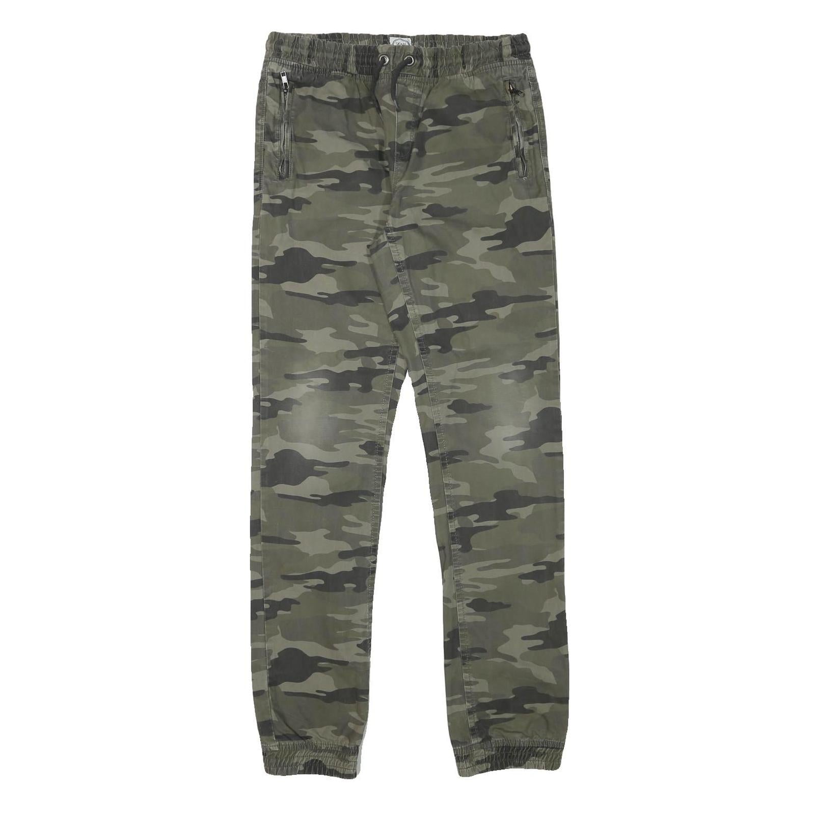 SKATE NATION Mens Cotton Blend Camo Slim Drawstring Trousers W30 L30 Casual Refurbished - N/A refurbished available on Cerqular