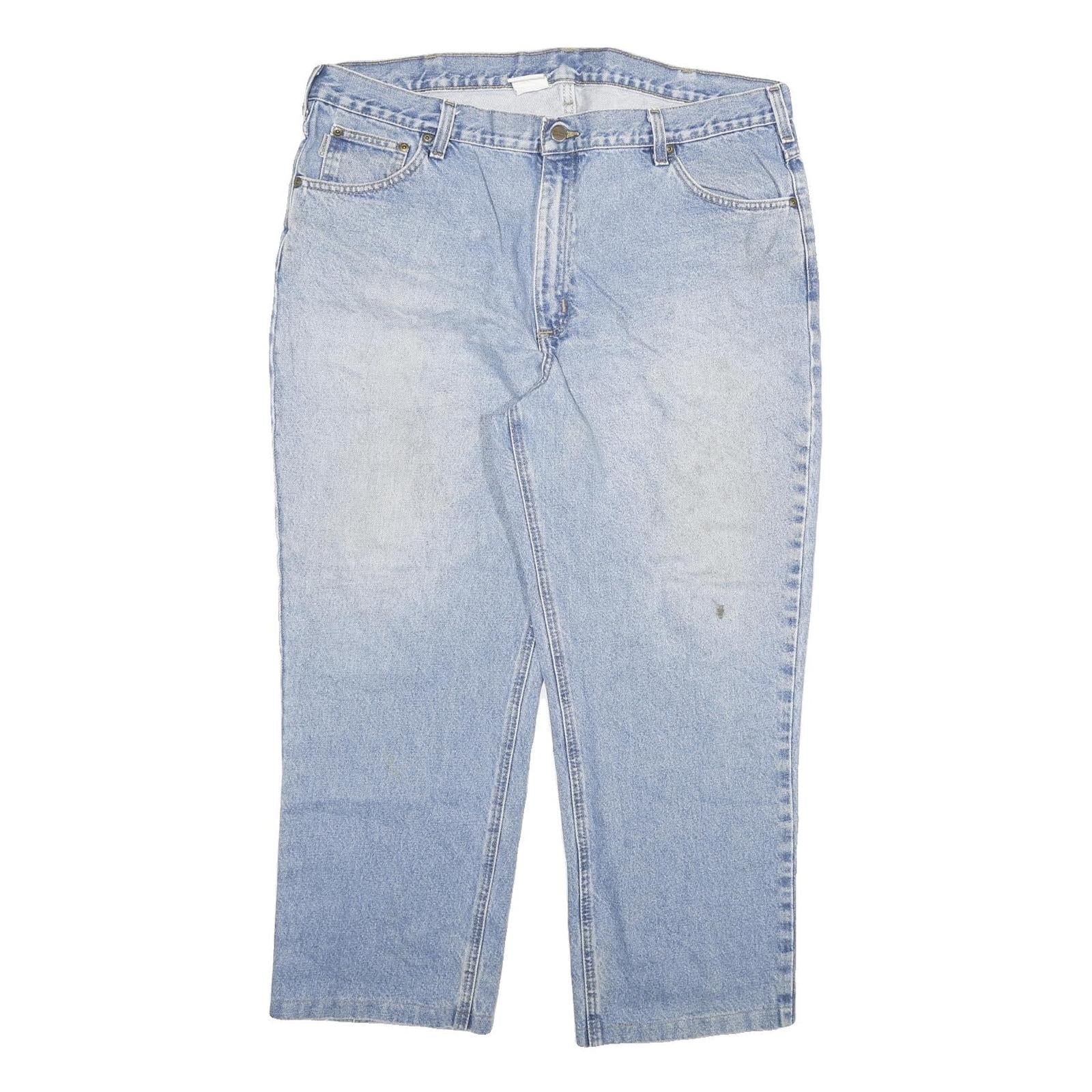 CARHARTT Mens Regular Fit Light Blue Denim Jeans W40 L28 Zip Cotton Blend Refurbished - N/A refurbished available on Cerqular