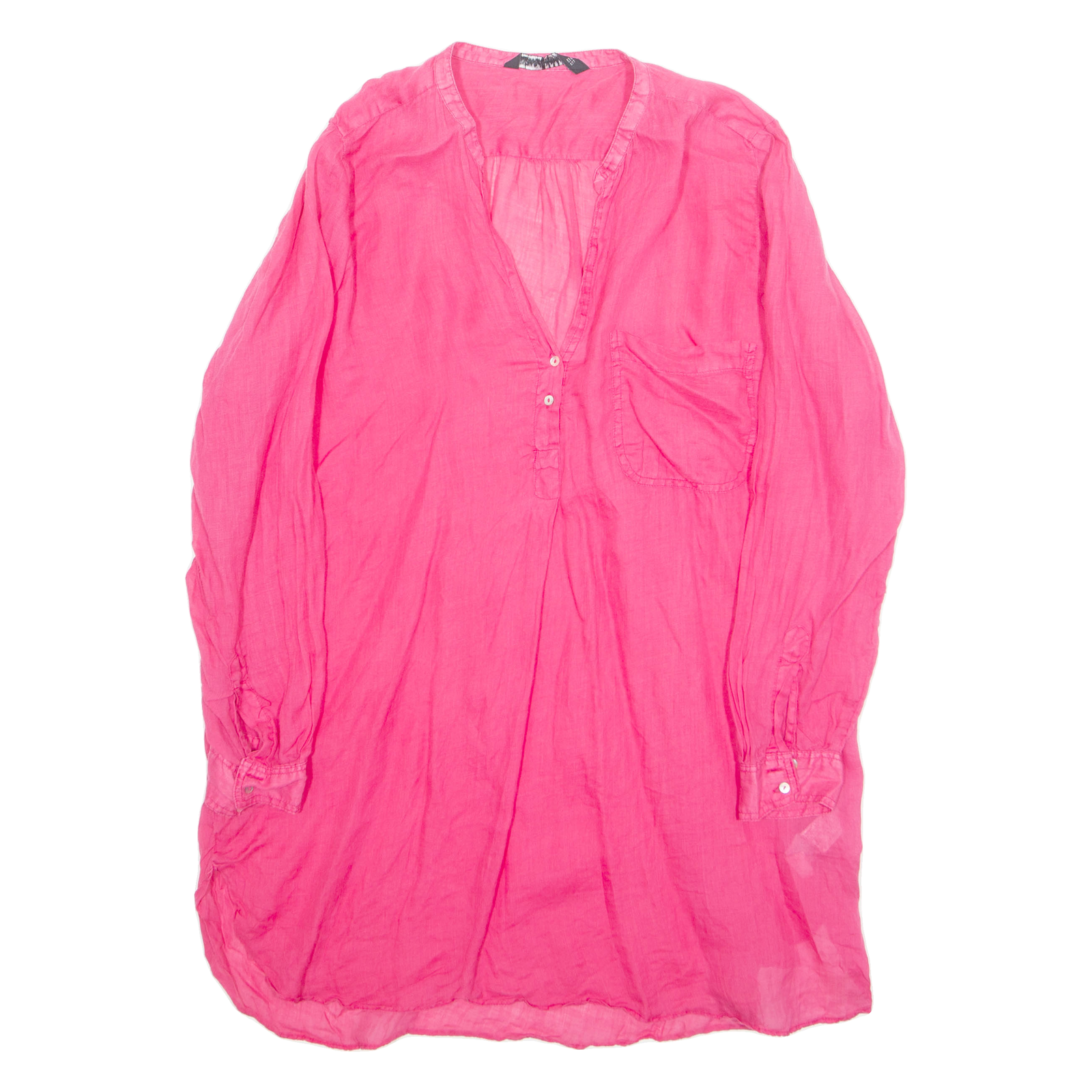 ZARA Beach Overlay Womens Blouse Pink Long Sleeve XL Refurbished - N/A refurbished available on Cerqular