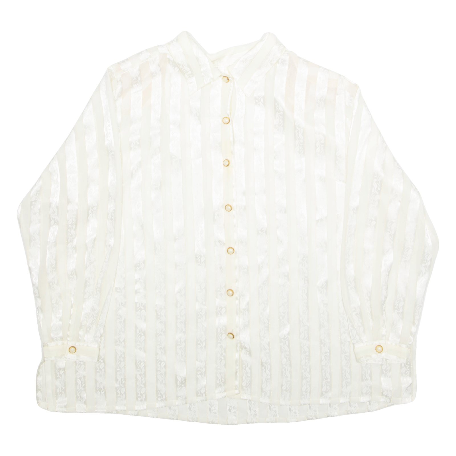 Womens Printed Blouse Yellow Long Sleeve Striped 3XL Refurbished - N/A refurbished available on Cerqular
