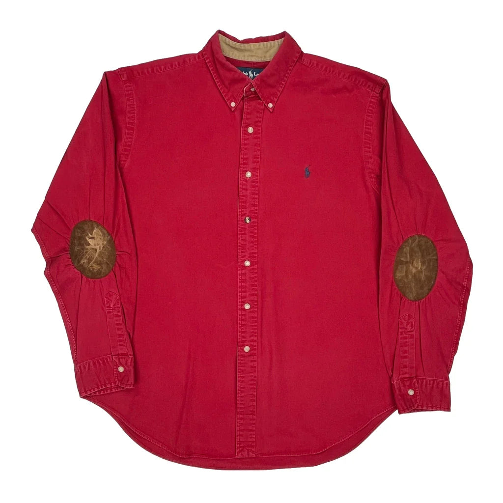 Ralph Lauren Shirt - XL Red Cotton Refurbished - Thrifted (note: this is a term often used to describe second- refurbished available on Cerqular