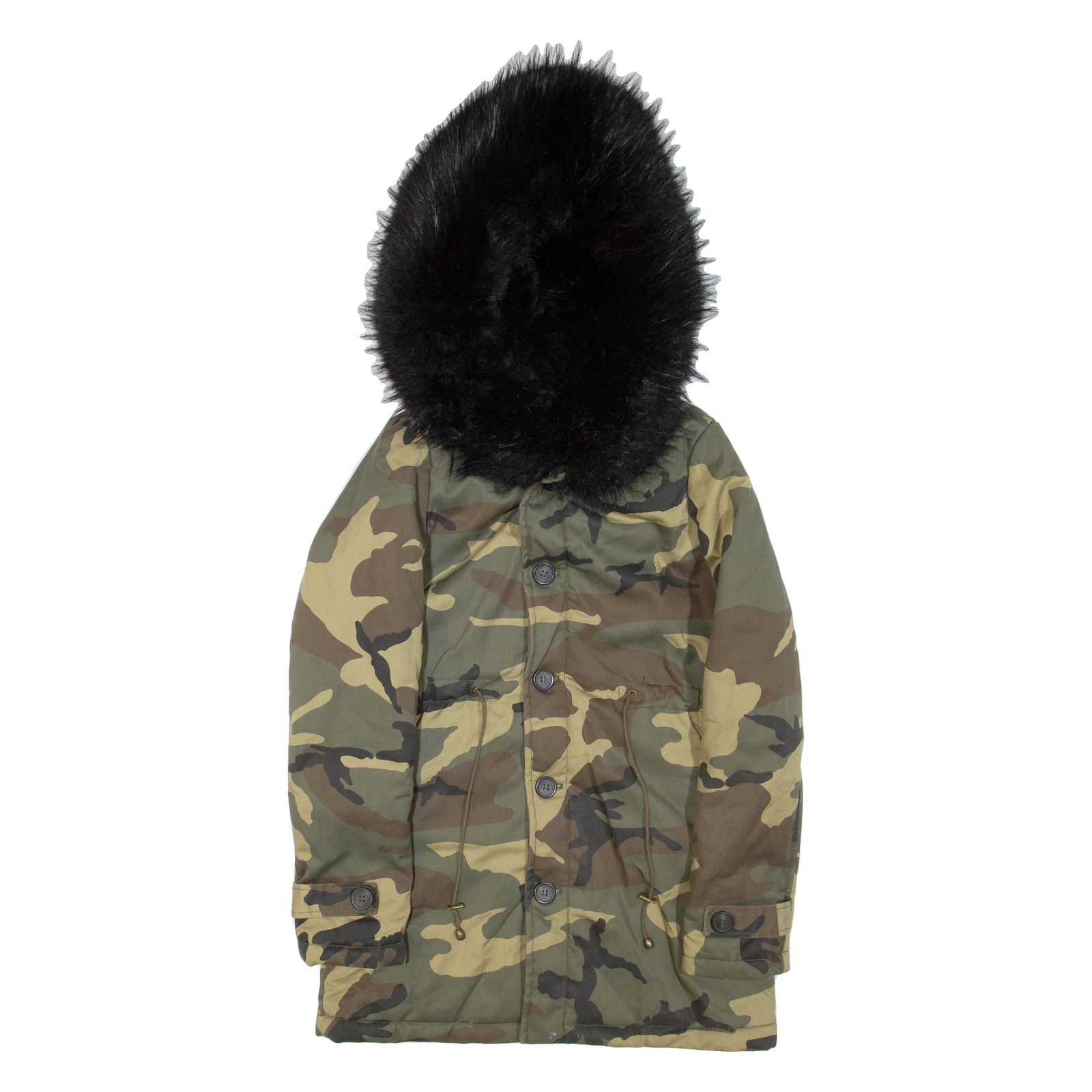 Mens Military Jacket Green Hooded Camouflage S Refurbished - N/A refurbished available on Cerqular