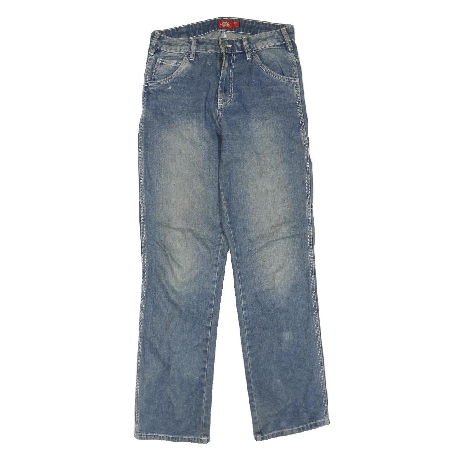 DICKIES Womens Jeans Blue Regular Straight Denim Medium W30 L32 Workwear Refurbished - N/A refurbished available on Cerqular
