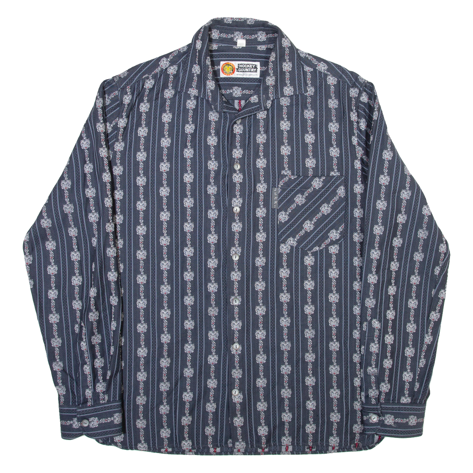 HOCKEY COUNTRY Mens Shirt Blue Striped Long Sleeve M Refurbished - N/A refurbished available on Cerqular