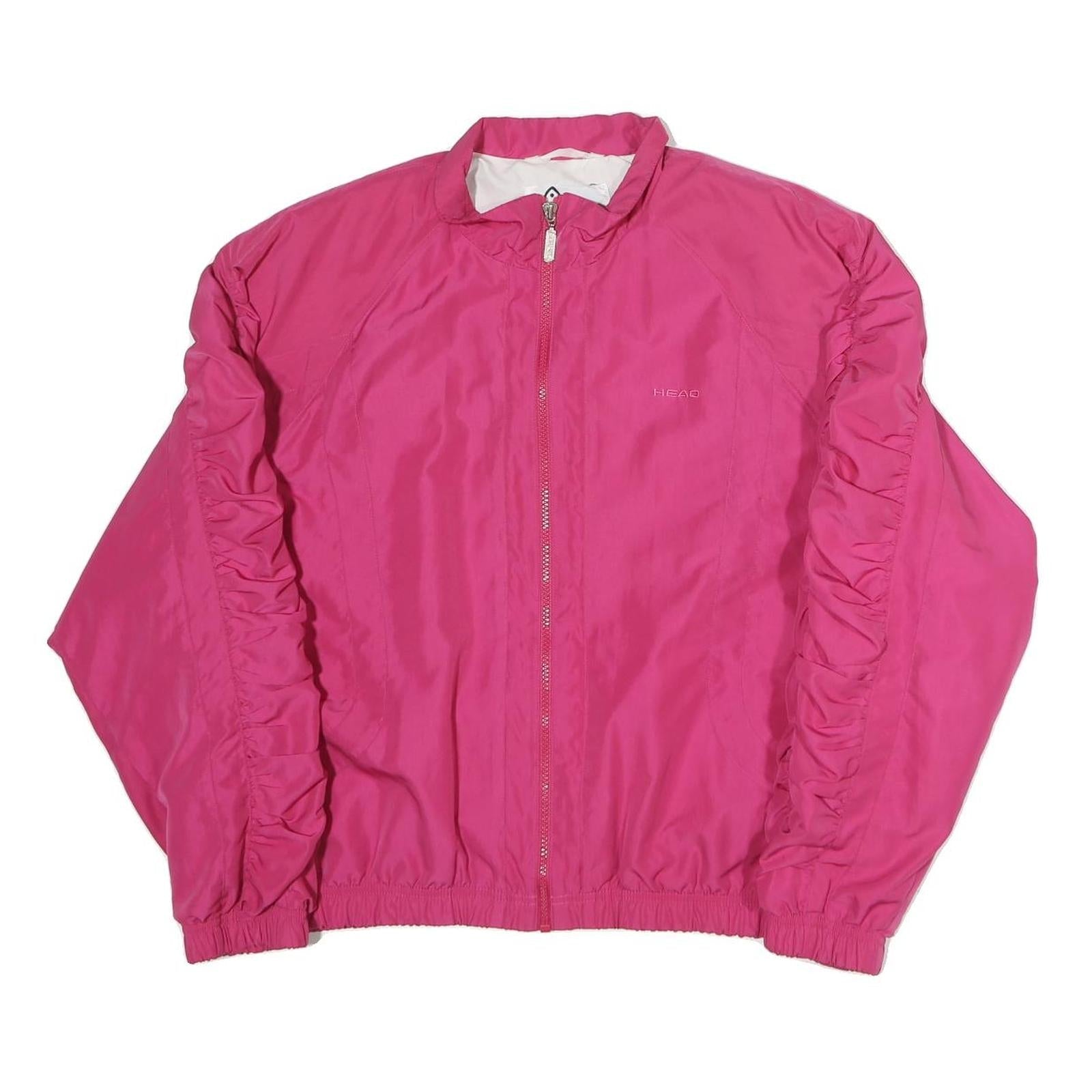 HEAD Womens Pink Jacket M Polyester Zip Plain Lightweight Sportswear Refurbished - N/A refurbished available on Cerqular