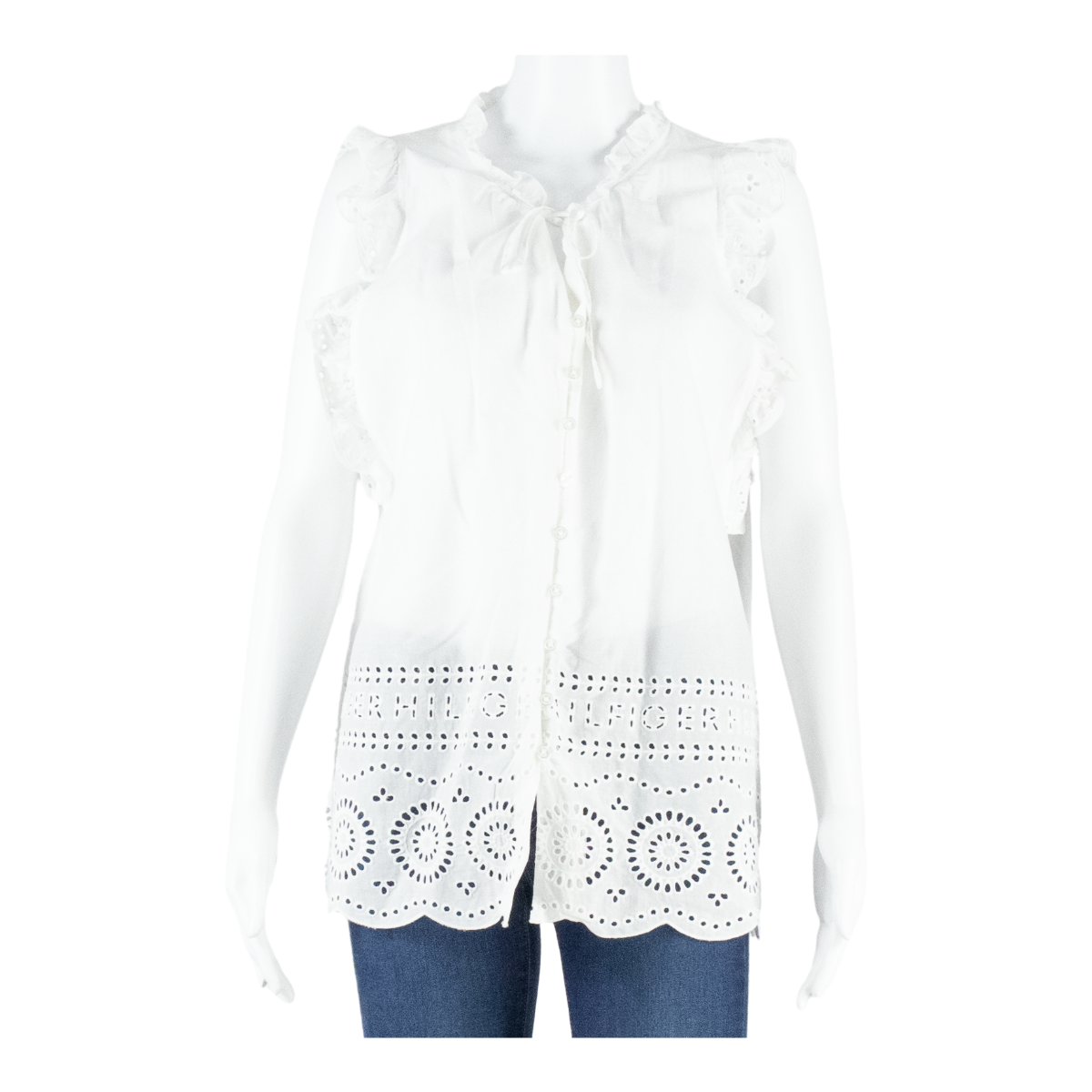 Womens Blouse Vest White V-Neck Sleeveless S Refurbished - N/A refurbished available on Cerqular