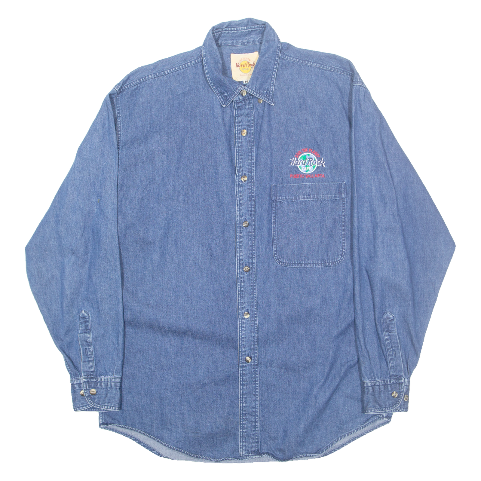 Buy HARD ROCK CAFE Puerto Vallarta Mens Denim Shirt Blue Long Sleeve M Refurbished - $42.89 HARD ROCK CAFE Puerto Vallarta Mens Denim Shirt Blue Long Sleeve M Refurbished - N/A refurbished available on Cerqular